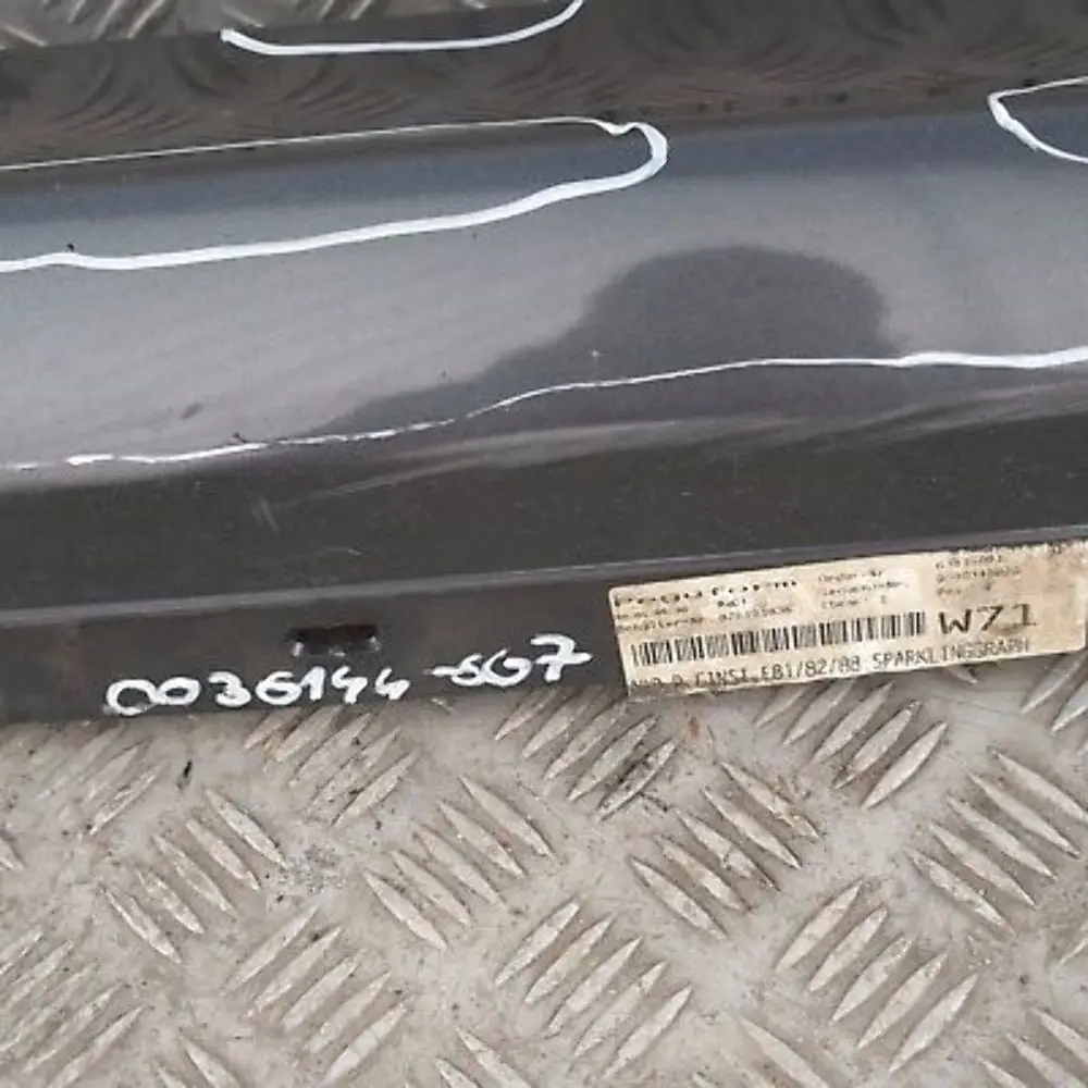 BMW E87 LCI Listello Portiera Apertura Gonna Destra Frizzante Grafite A22 - SKU 0036144-SG7 - Numero di parte 36144