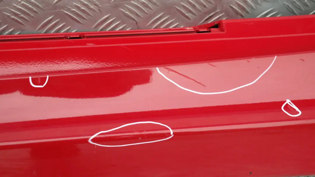 Sill Strip Side Skirt Left N/S Karmesinrot - A61 to BMW E87N LCI with Part number 51770036145 BMW E87N LCI Sill Strip Side Skirt Left N/S Karmesinrot - A61 - SKU 0036145-KAR1 - Part number 51770036145