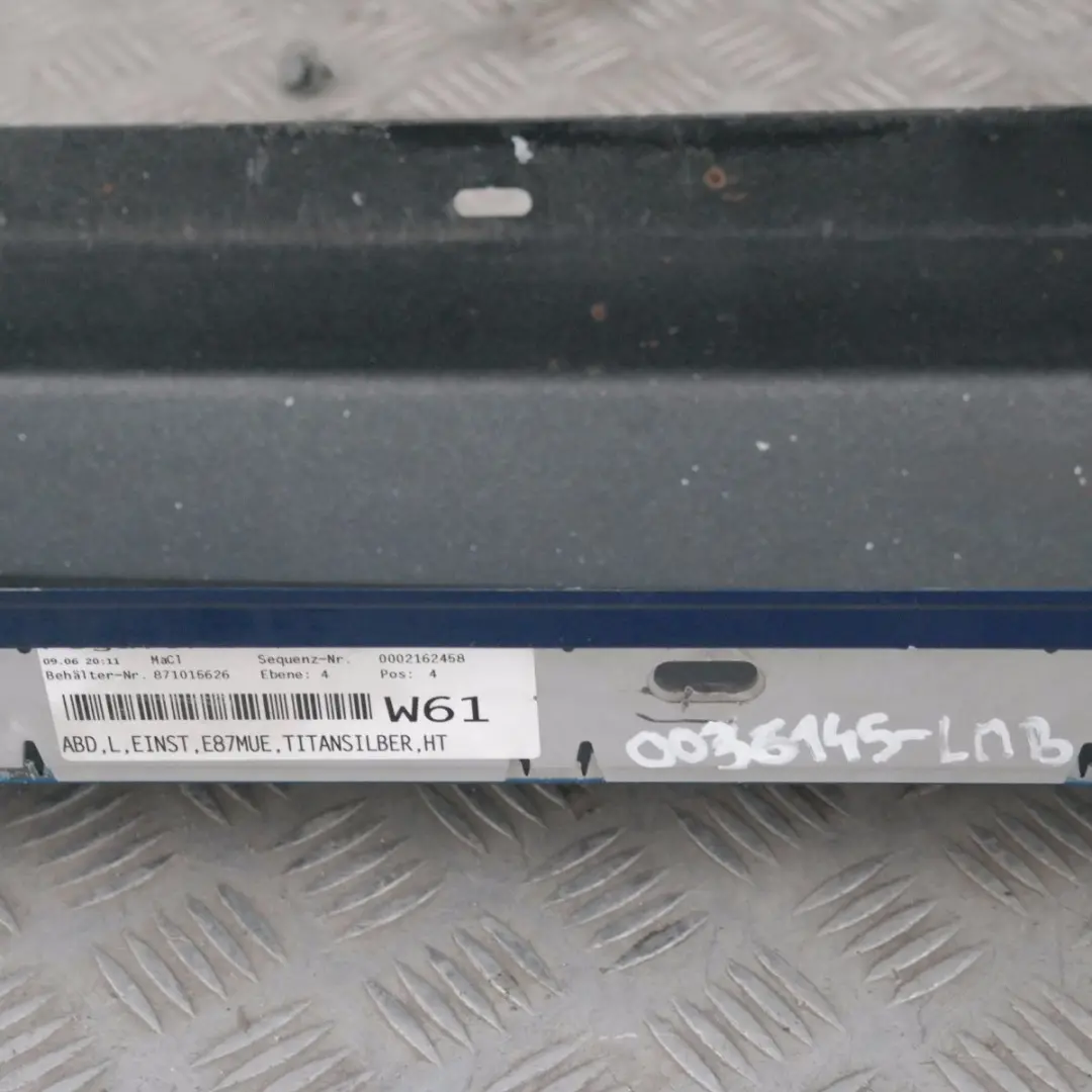 BMW E87 LCI Listello Portiera Apertura Gonna SX le Mans Blu - 381 - SKU 0036145-LMB - Numero di parte 51770036145