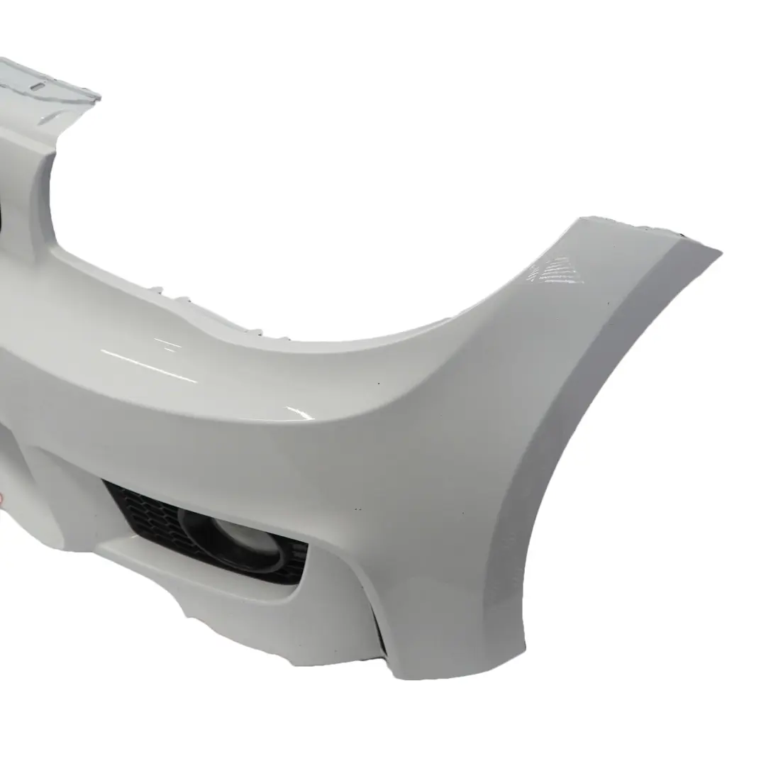BMW E82 E88 Front Bumper M Sport Look Trim Panel Alpinweiss Alpine White - 300 - SKU 8057506-AW - Part number 8057506