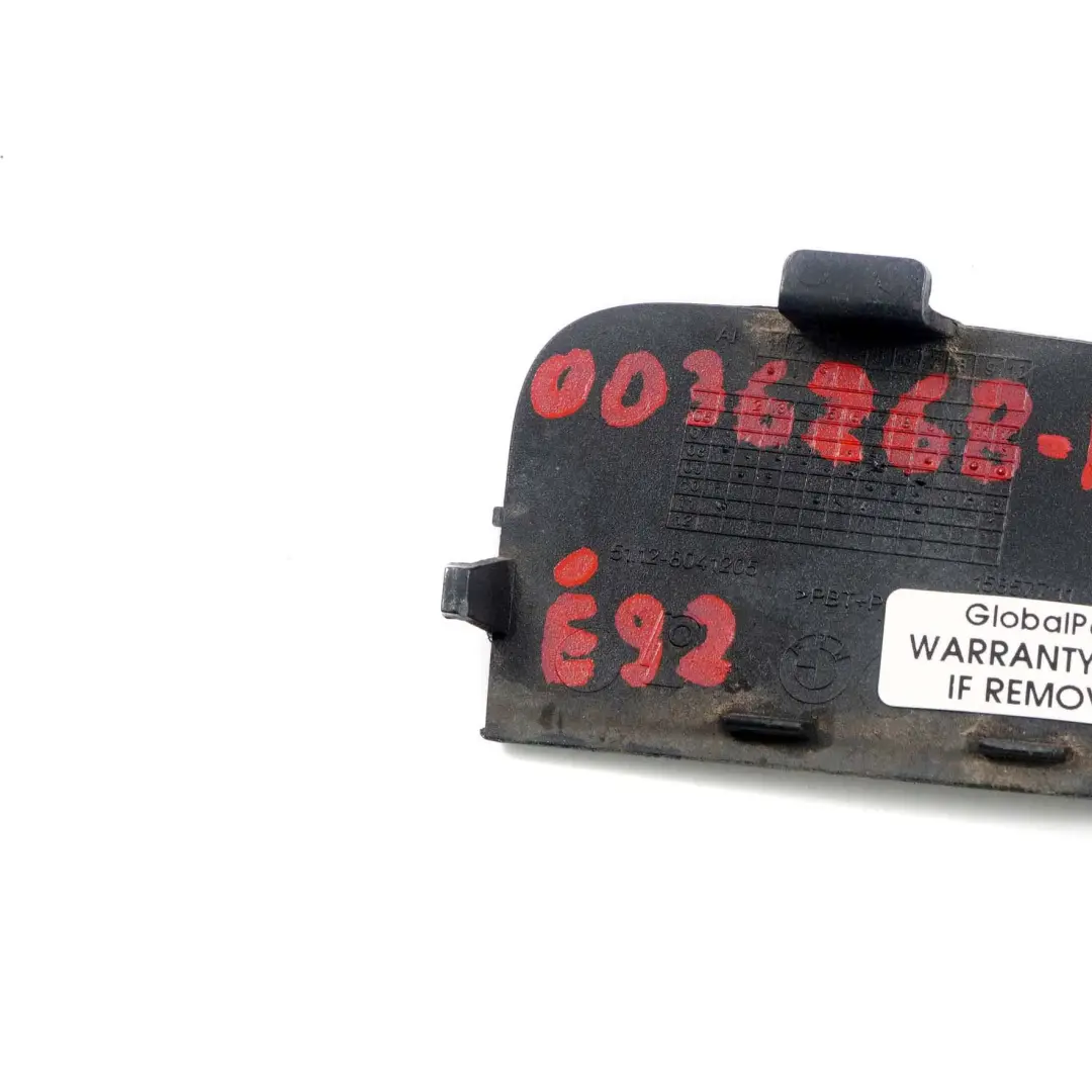 BMW E92 E93 M Sport Klappe Abschleppöse Abdeckung Hinten Sapphire Schwarz 475 - SKU 0036268-BS - Teilenummer 0036268