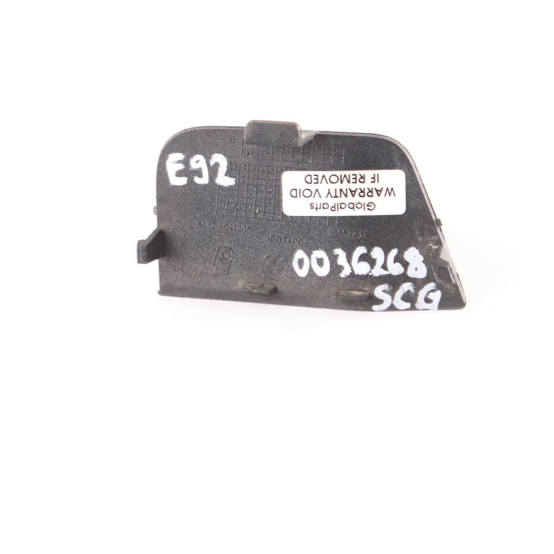 Towing Eye BMW E92 E93 M Sport Trim Panel Rear Bumper Flap Space Grey Metallic to with Part number 0036268 Towing Eye BMW E92 E93 M Sport Trim Panel Rear Bumper Flap Space Grey Metallic - SKU 0036268-SCG - Part number 0036268