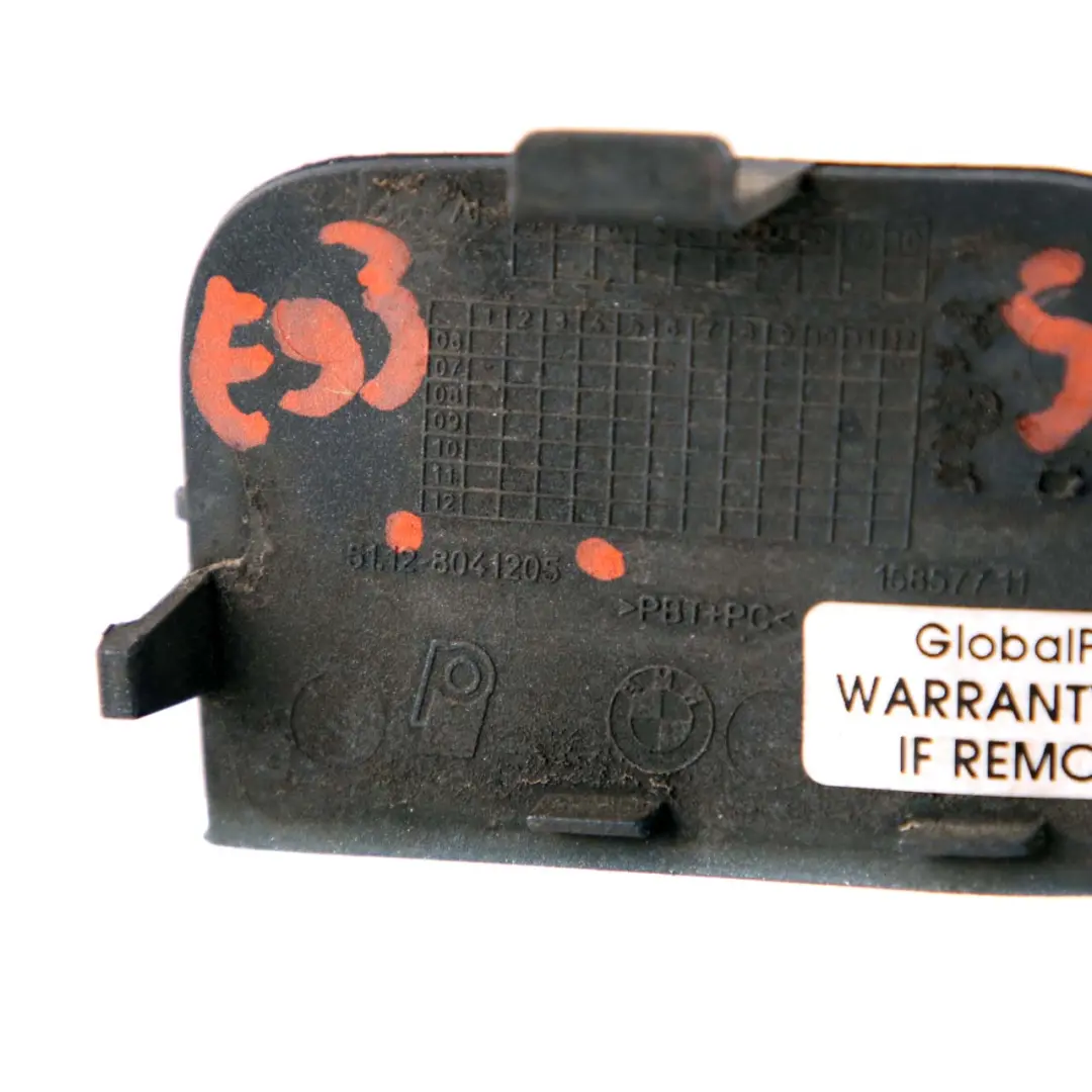 Towing Eye BMW E92 E93 M Sport Trim Panel Rear Bumper Flap Sparkling Graphite to with Part number 0036268 Towing Eye BMW E92 E93 M Sport Trim Panel Rear Bumper Flap Sparkling Graphite - SKU 0036268-SG - Part number 0036268