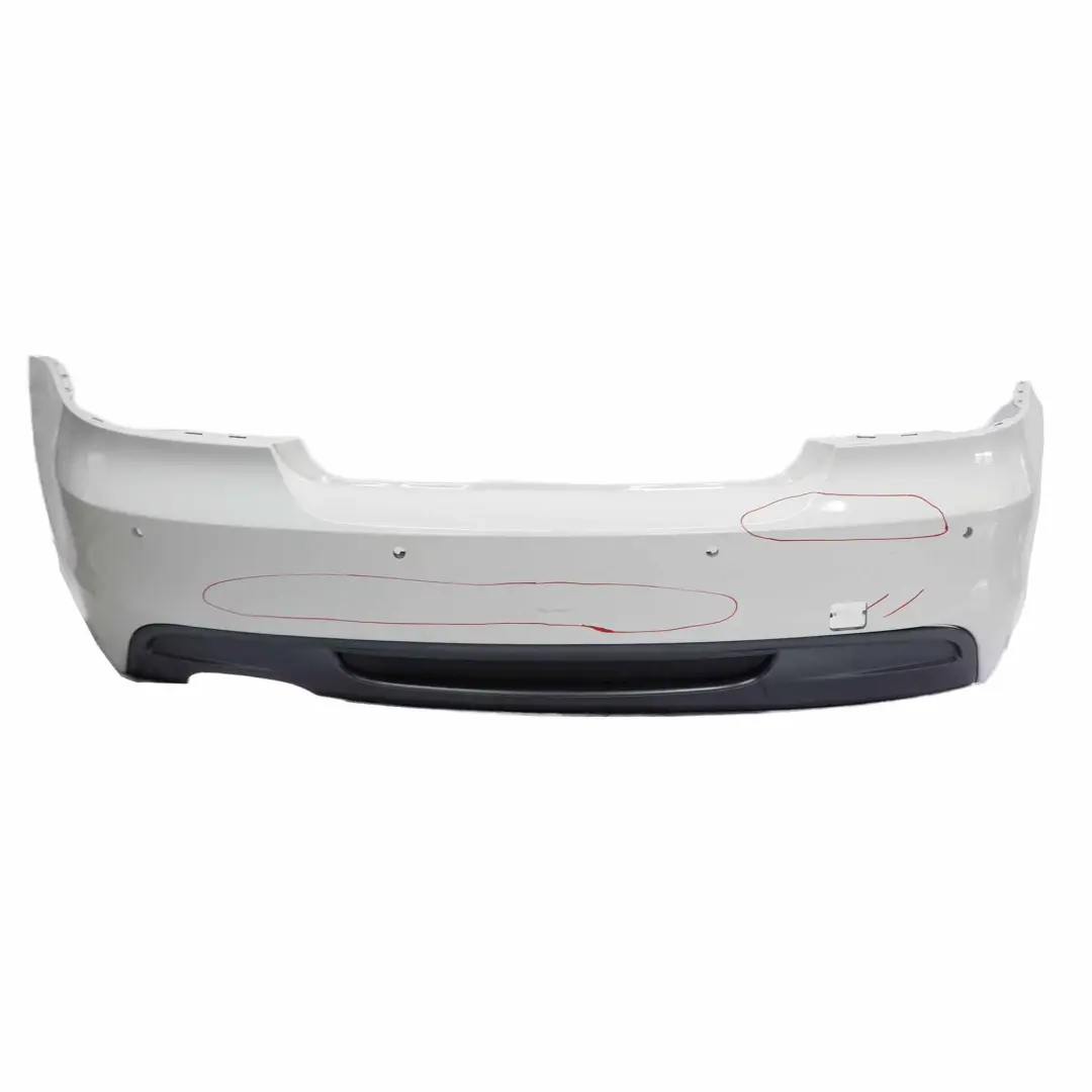 Bumper M Sport Trim Panel Alpinweiss Alpine White - 300 to BMW E82 E88 Rear with Part number 0036311 BMW E82 E88 Rear Bumper M Sport Trim Panel Alpinweiss Alpine White - 300 - SKU 0036311-AW5 - Part number 0036311