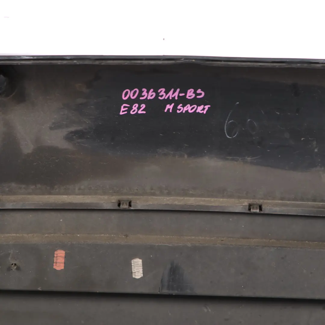 Bumper M Sport Trim Panel Cover Black Sapphire Metallic - 475 to BMW E82 E88 Rear with Part number 0036311 BMW E82 E88 Rear Bumper M Sport Trim Panel Cover Black Sapphire Metallic - 475 - SKU 0036311-BS - Part number 0036311