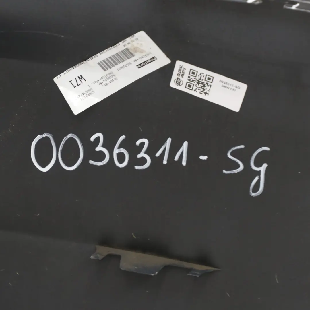 BMW E82 E88 M Sport Rear Bumper Trim Panel Sparkling Graphite Metallic - A22 - SKU 0036311-SG - Part number 0036311