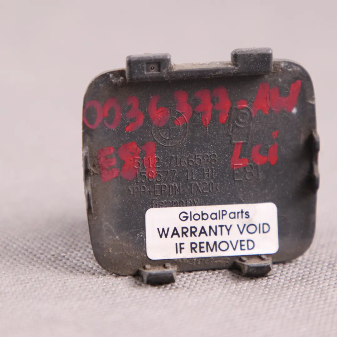 Paraurti posteriore occhiello traino Alpine White 7166598 per BMW E81 E87 LCI con numero di parte 0036377 BMW E81 E87 LCI Paraurti posteriore occhiello traino Alpine White 7166598 - SKU 0036377-AW - Numero di parte 0036377