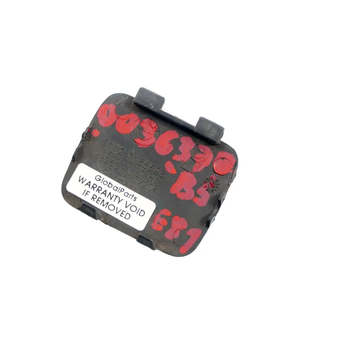 BMW 1 E81 E87 LCI Klappe Abschleppöse Hintenstoßstange Saphirschwarz - 475 - SKU 0036377-BS - Teilenummer 0036377