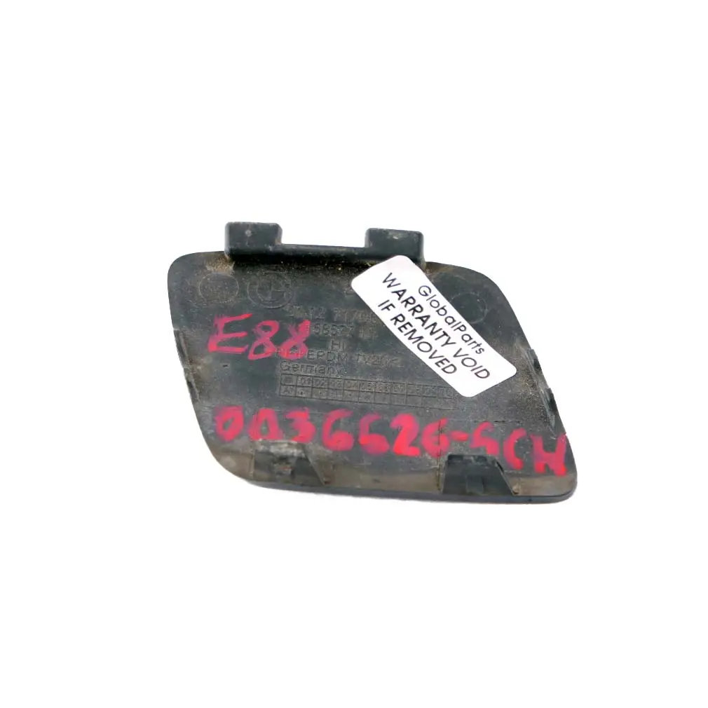Bumper Flap BMW E82 E88 Towing Eye Cover Schwarz 2 Black 668 to Rear with Part number 0036626 Rear Bumper Flap BMW E82 E88 Towing Eye Cover Schwarz 2 Black 668 - SKU 0036626-SCH - Part number 0036626