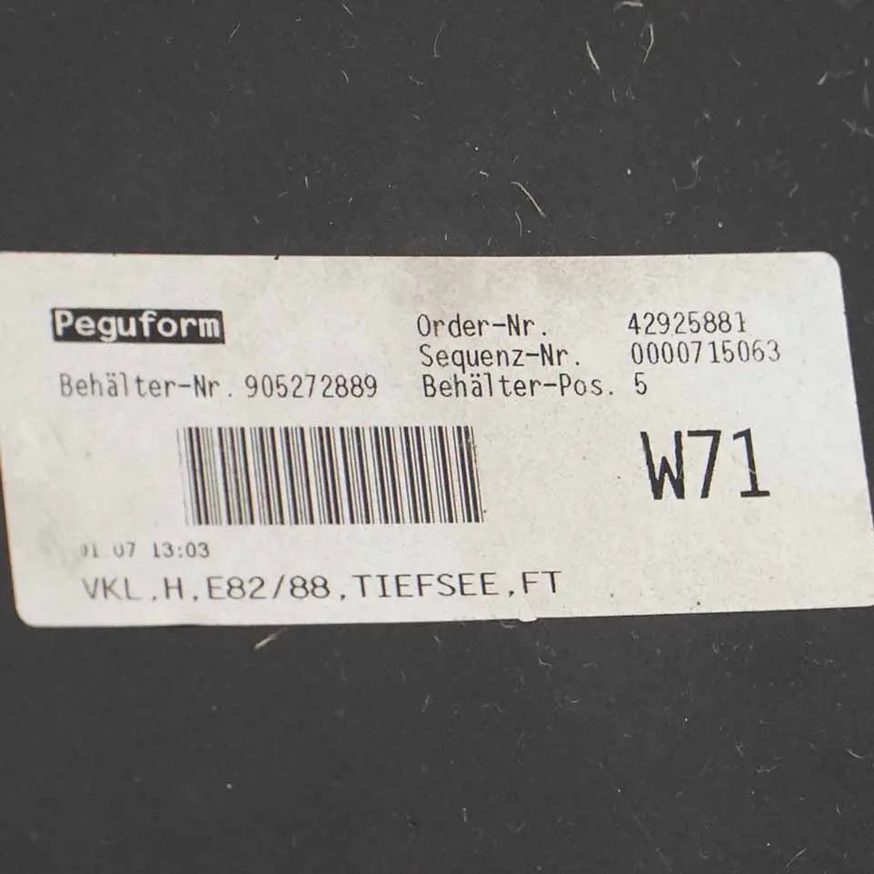 BMW E82 E88 Rear Bumper Trim Panel Tiefseeblau Deep Sea Blue Metallic - A76 - SKU 0036627-DSB - Part number 0036627