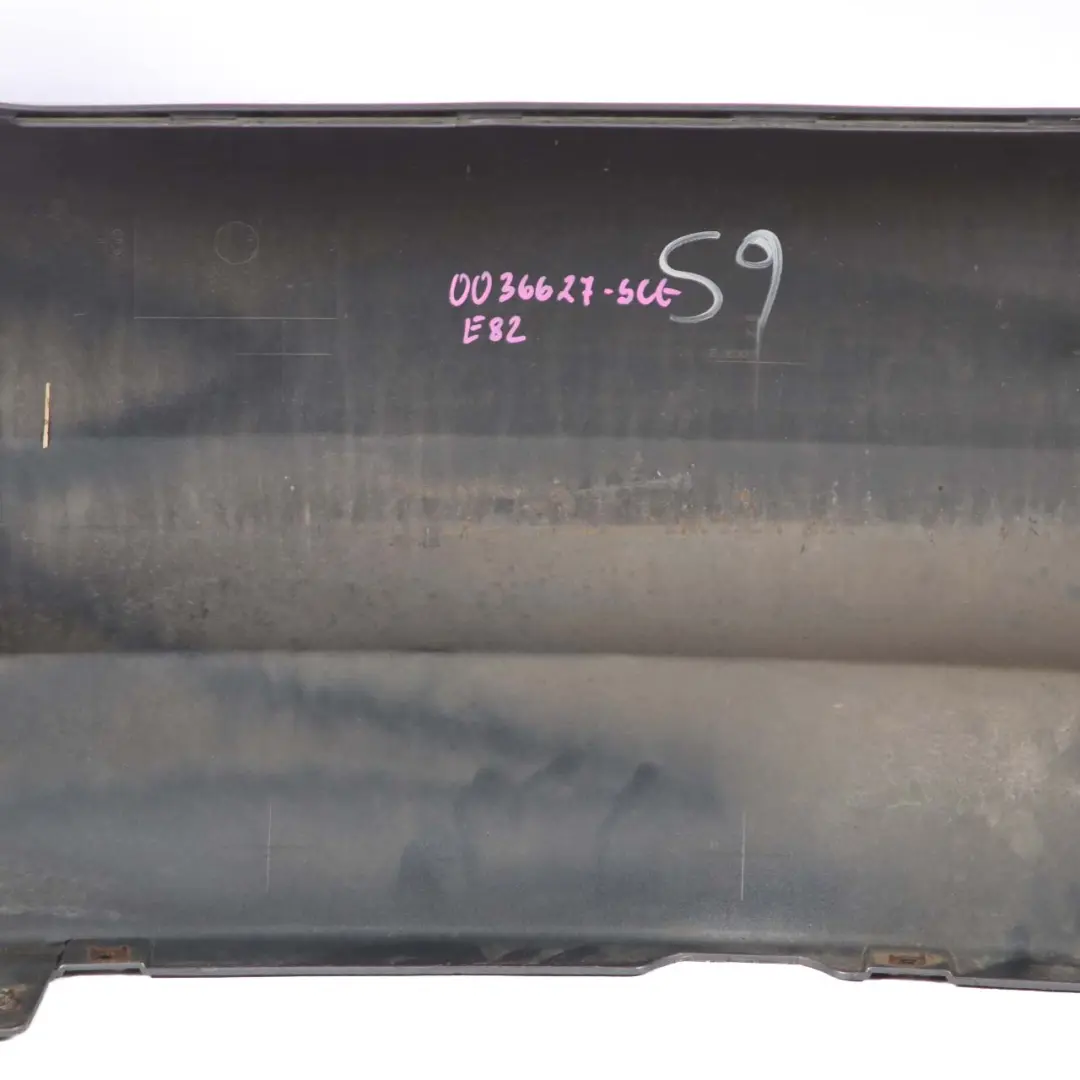 Bumper Trim Panel Spacegrau Space Grey Metallic - A52 to BMW E82 E88 Rear with Part number 0036627 BMW E82 E88 Rear Bumper Trim Panel Spacegrau Space Grey Metallic - A52 - SKU 0036627-SCG - Part number 0036627