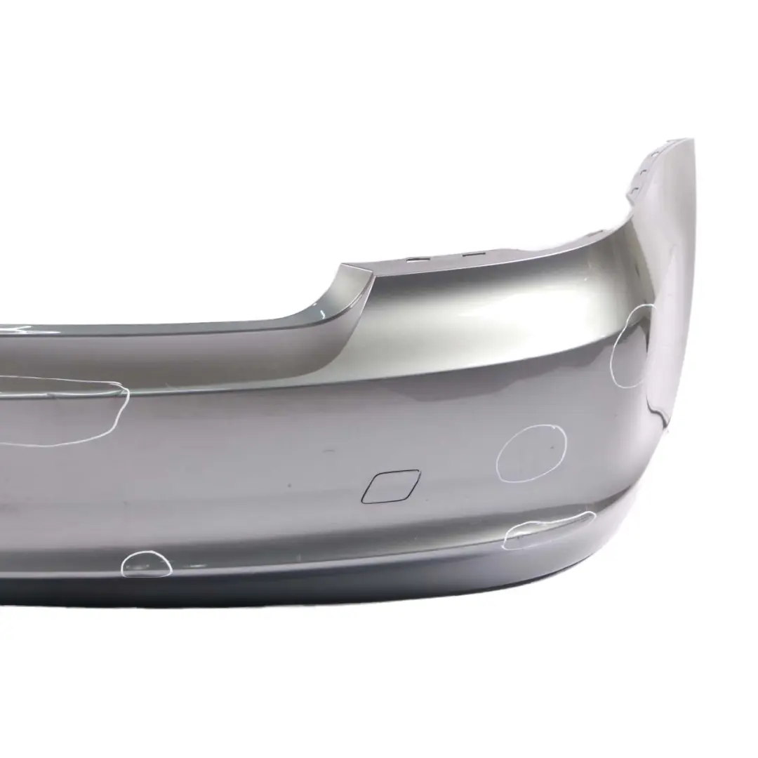 Bumper Trim Panel Spacegrau Space Grey Metallic - A52 to BMW E82 E88 Rear with Part number 0036627 BMW E82 E88 Rear Bumper Trim Panel Spacegrau Space Grey Metallic - A52 - SKU 0036627-SCG - Part number 0036627