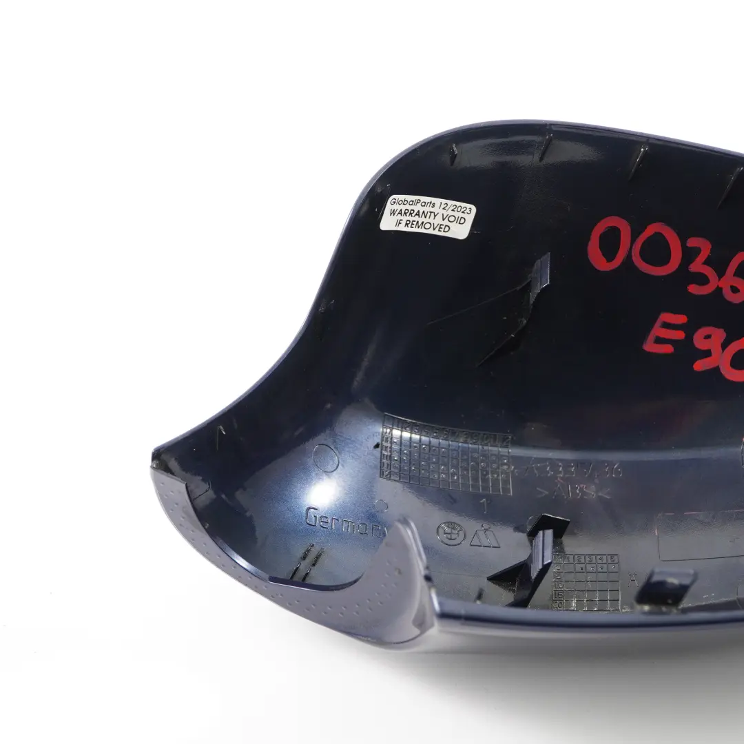 Cubierta Espejo BMW E90 E91 LCI Derecho Tapa Carcasa Deep Sea Azul - A76 para con número de pieza 0036828 Cubierta Espejo BMW E90 E91 LCI Derecho Tapa Carcasa Deep Sea Azul - A76 - SKU 0036828-DSB1 - Número de pieza 0036828