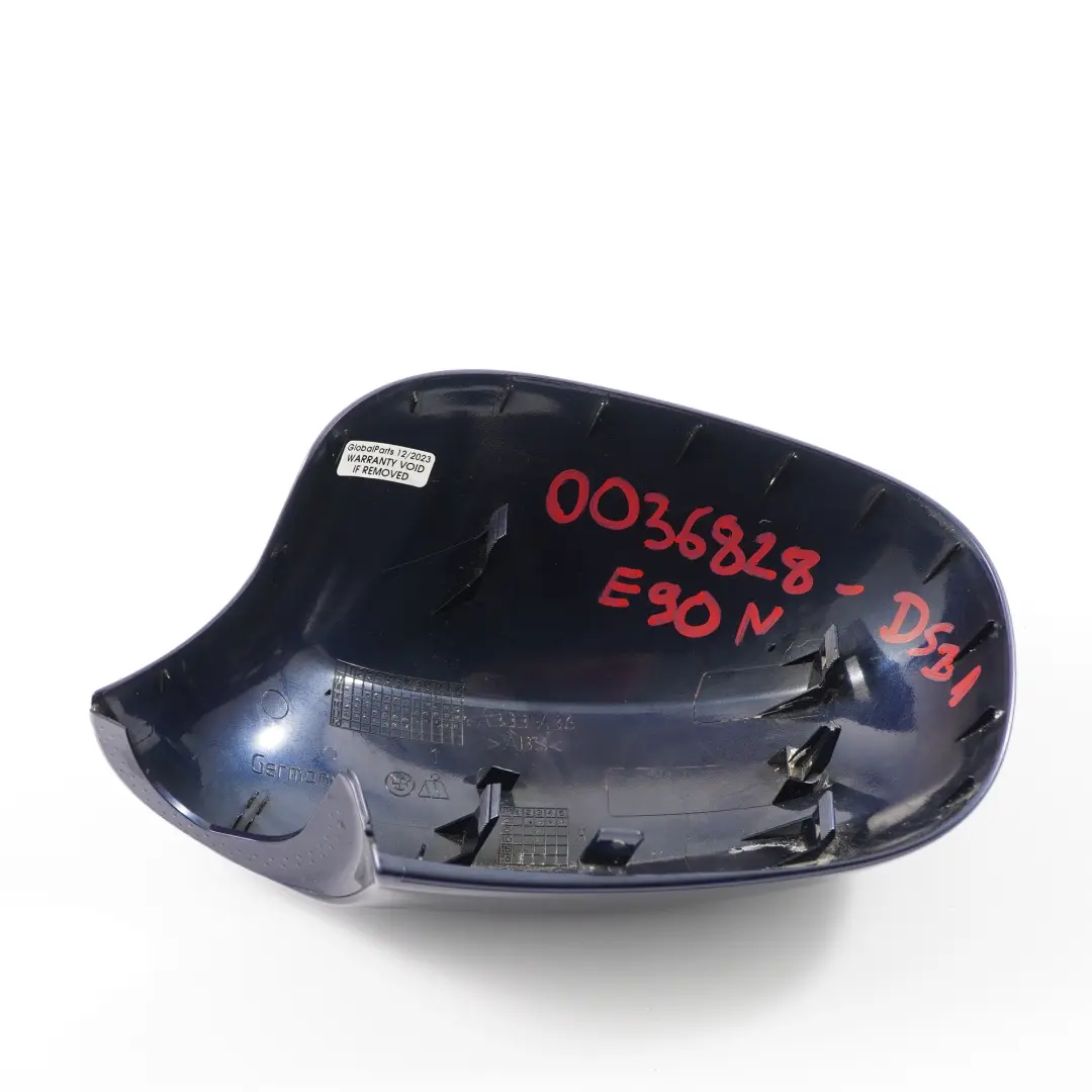 Wing Mirror Cover BMW E90 E91 LCI Right O/S Cap Casing Deep Sea Blue - A76 to with Part number 0036828 Wing Mirror Cover BMW E90 E91 LCI Right O/S Cap Casing Deep Sea Blue - A76 - SKU 0036828-DSB1 - Part number 0036828