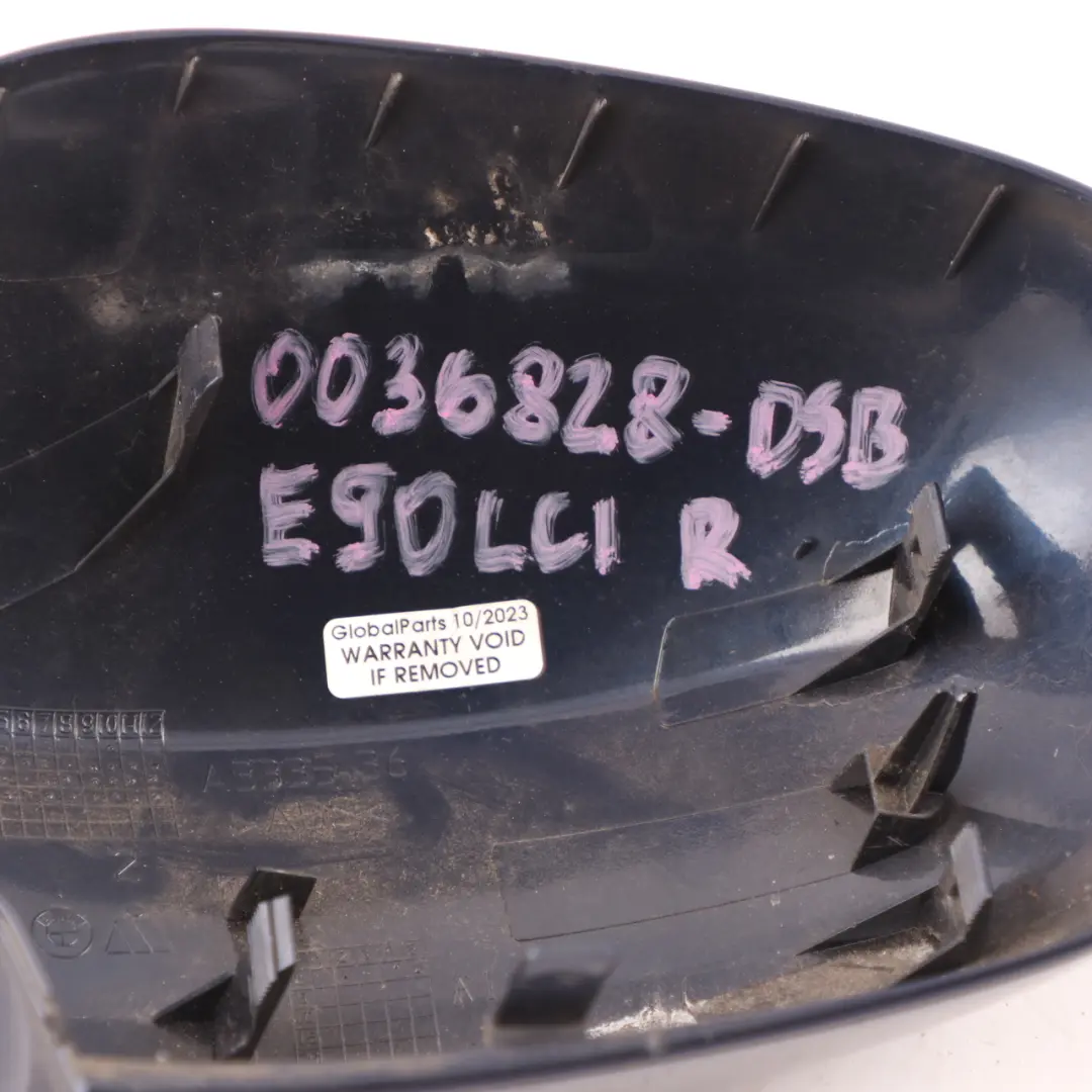  Cache rétroviseur BMW E90 E91 LCI Cache rétroviseur droit bleu profond - A76 - SKU 0036828-DSB - Numéro de pièce 0036828