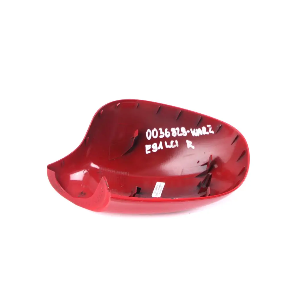 Wing Mirror Cover BMW E90 E91 LCI Right Cap O/S Karmesinrot Crimson Red A61 to with Part number 0036828 Wing Mirror Cover BMW E90 E91 LCI Right Cap O/S Karmesinrot Crimson Red A61 - SKU 0036828-KAR2 - Part number 0036828