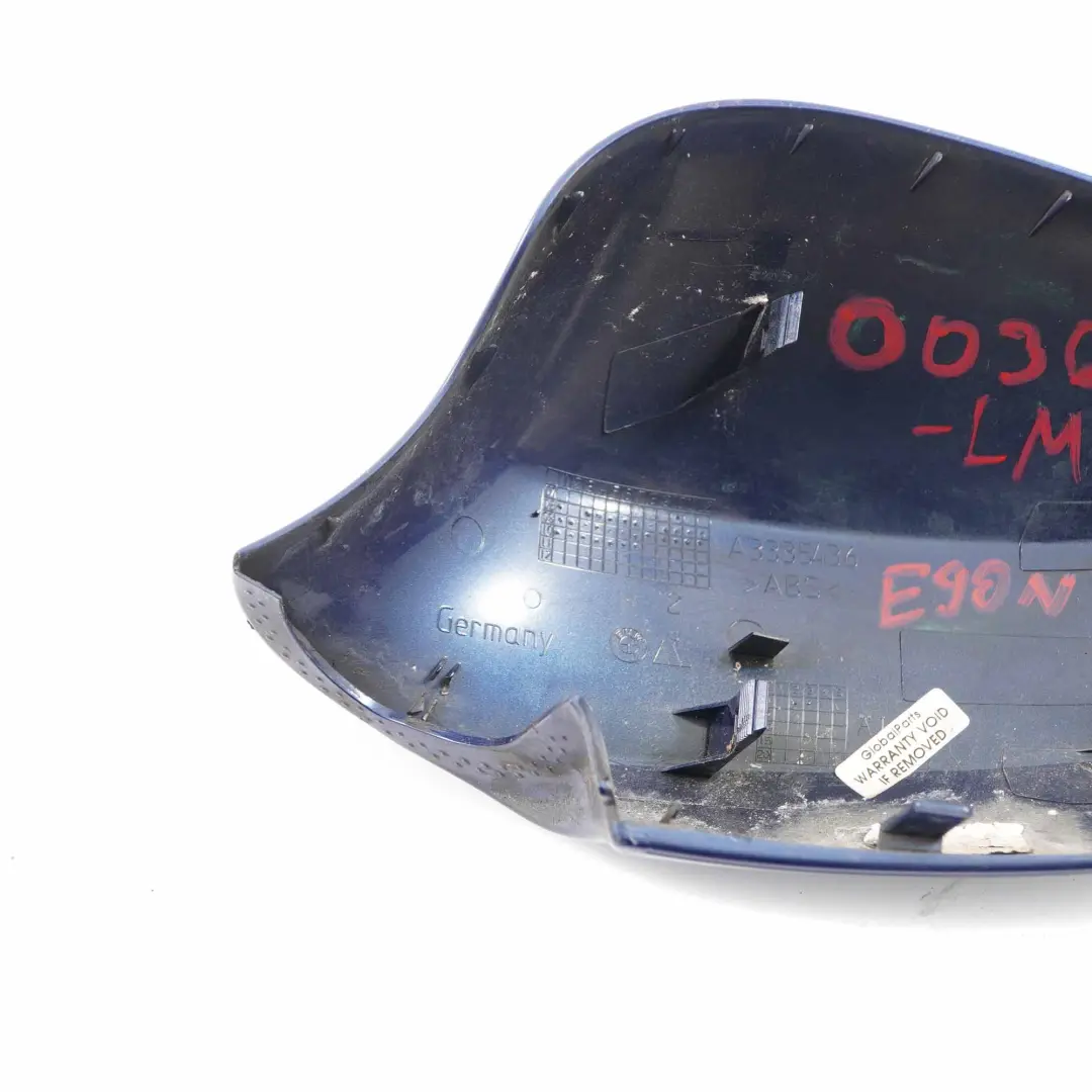 Tapa Derecha Carcasa Espejo Retrovisor Le Mans Azul - 381 para BMW E90 E91 LCI con número de pieza 0036828 BMW E90 E91 LCI Tapa Derecha Carcasa Espejo Retrovisor Le Mans Azul - 381 - SKU 0036828-LMB1 - Número de pieza 0036828