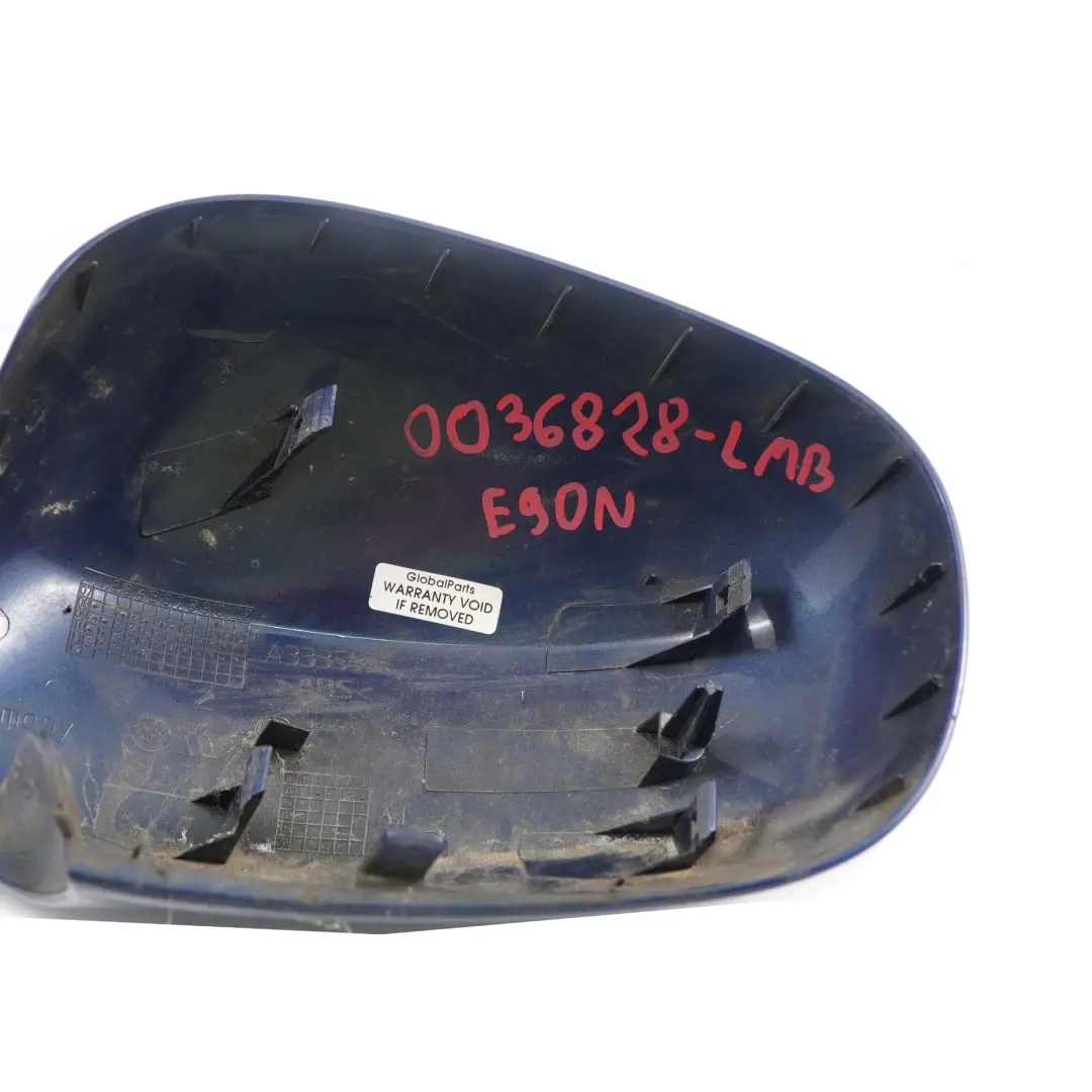 Right Cover Cap O/S Casing Wing Mirror Le Mans Blue - 381 to BMW E90 E91 LCI with Part number 0036828 BMW E90 E91 LCI Right Cover Cap O/S Casing Wing Mirror Le Mans Blue - 381 - SKU 0036828-LMB - Part number 0036828