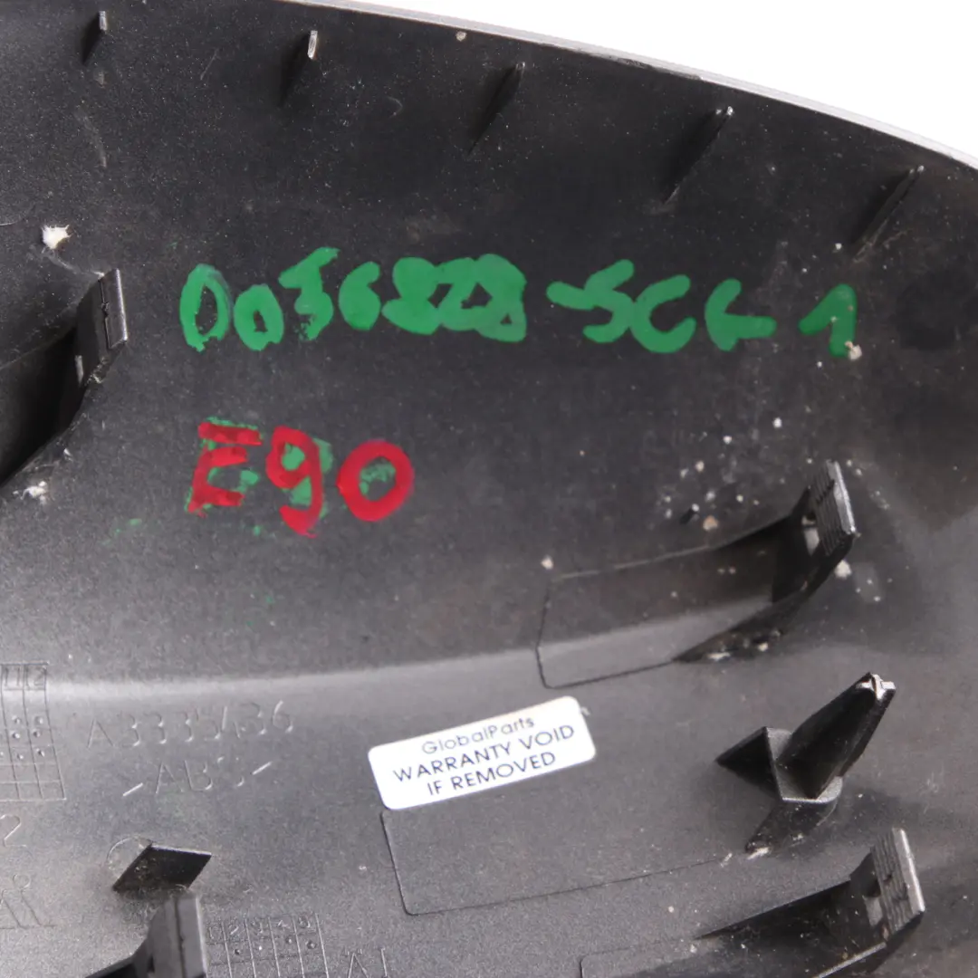 Right Cover Cap O/S Casing Wing Mirror Spacegrau Grey A52 to BMW E90 E91 LCI with Part number 0036828 BMW E90 E91 LCI Right Cover Cap O/S Casing Wing Mirror Spacegrau Grey A52 - SKU 0036828-SCG1 - Part number 0036828