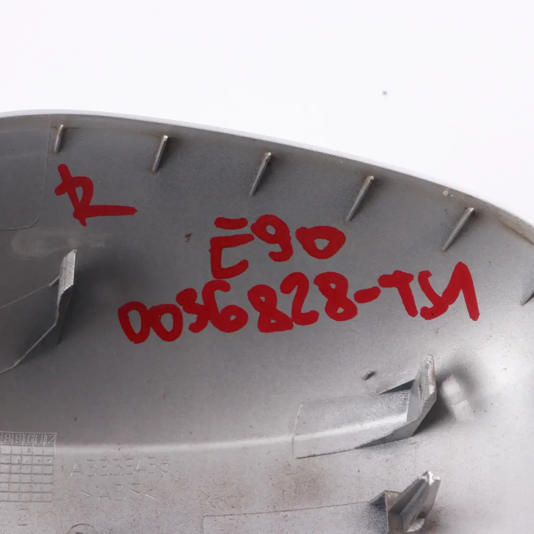 Wing Mirror Cover BMW E90 E91 LCI Cap Casing Right O/S Titansilber Silver 354 to with Part number 0036828 Wing Mirror Cover BMW E90 E91 LCI Cap Casing Right O/S Titansilber Silver 354 - SKU 0036828-TS1 - Part number 0036828