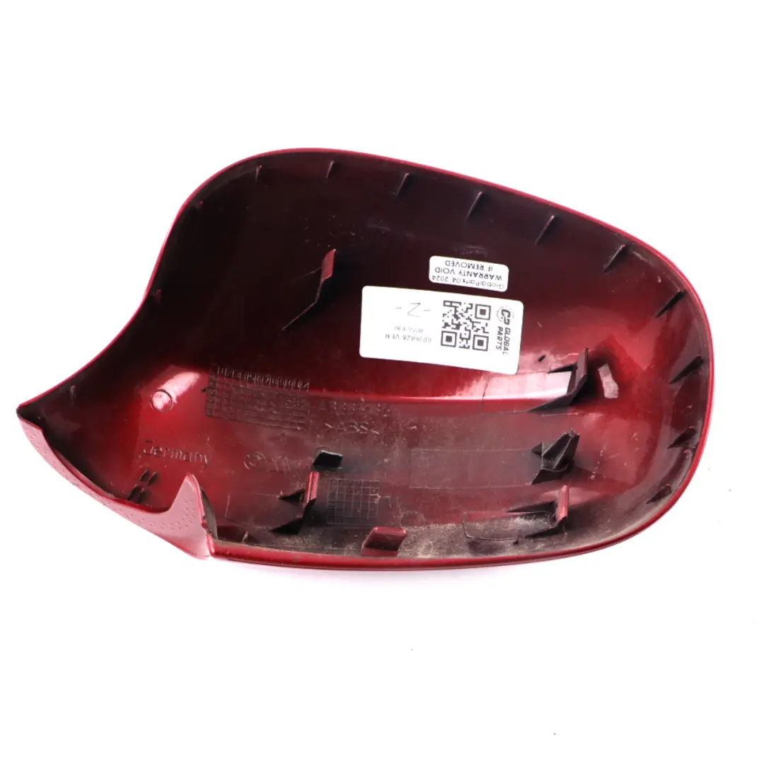 Right Cover Cap O/S Casing Wing Mirror Vermilionrot Metallic to BMW E90 E91 LCI with Part number 0036828 BMW E90 E91 LCI Right Cover Cap O/S Casing Wing Mirror Vermilionrot Metallic - SKU 0036828-VER - Part number 0036828