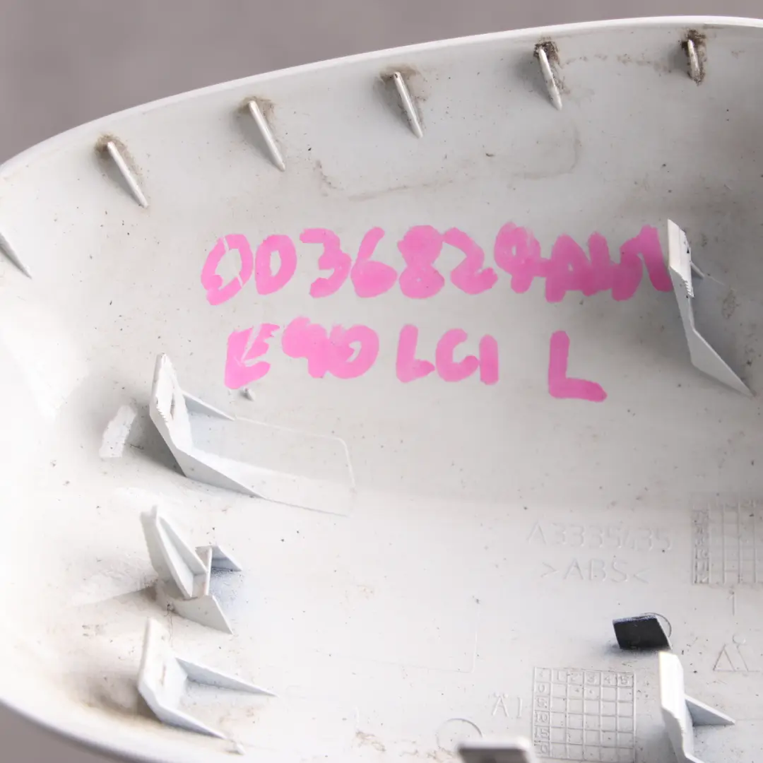  Wing Mirror BMW E90 E91 LCI 1 Left Cover Cap N/S Casing Alpinweiss Alpine White - SKU 0036829-AW1 - Part number 0036829