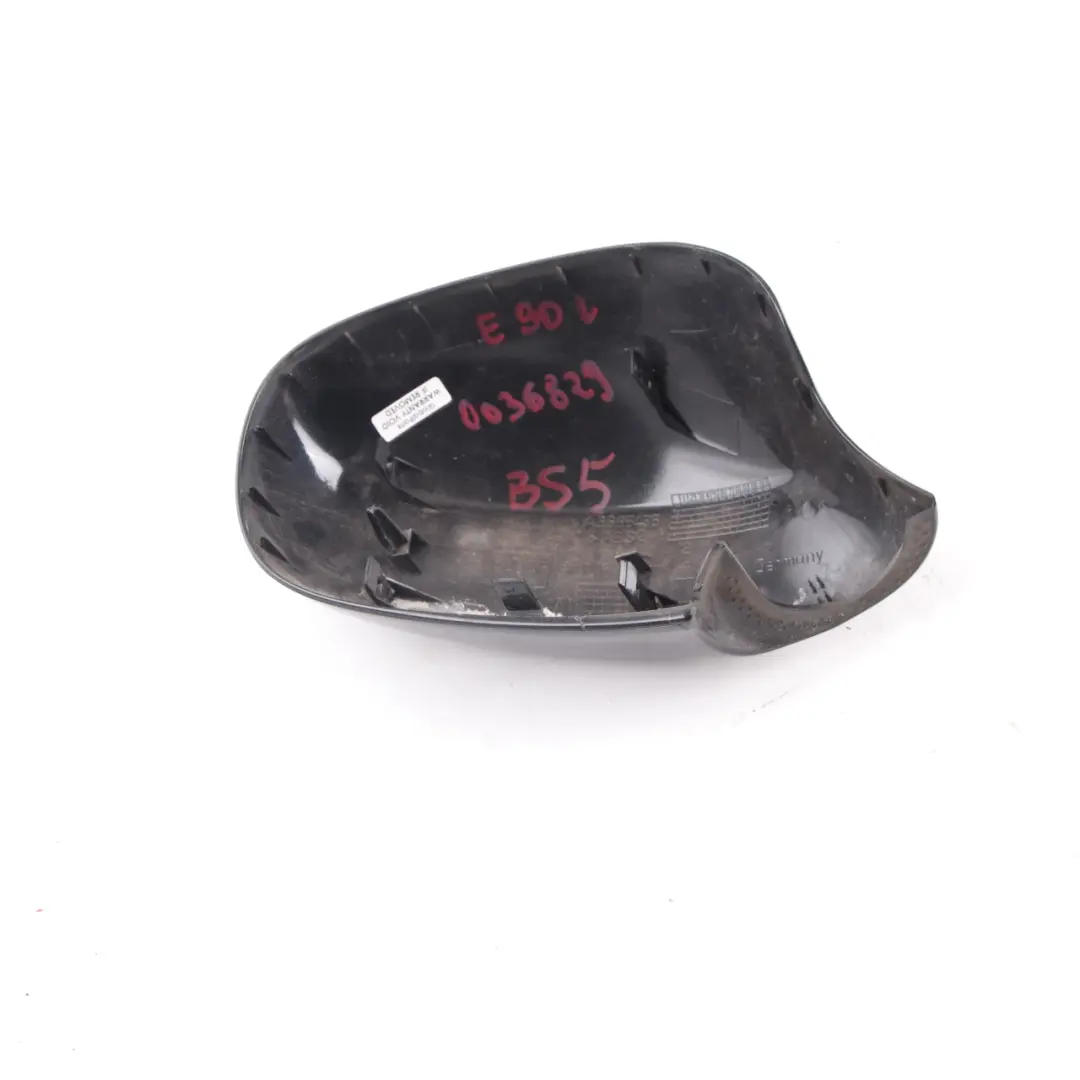 Wing Mirror Cover BMW E90 E91 LCI Cap Casing Left N/S Black Sapphire 475 to with Part number 0036829 Wing Mirror Cover BMW E90 E91 LCI Cap Casing Left N/S Black Sapphire 475 - SKU 0036829-BS5 - Part number 0036829