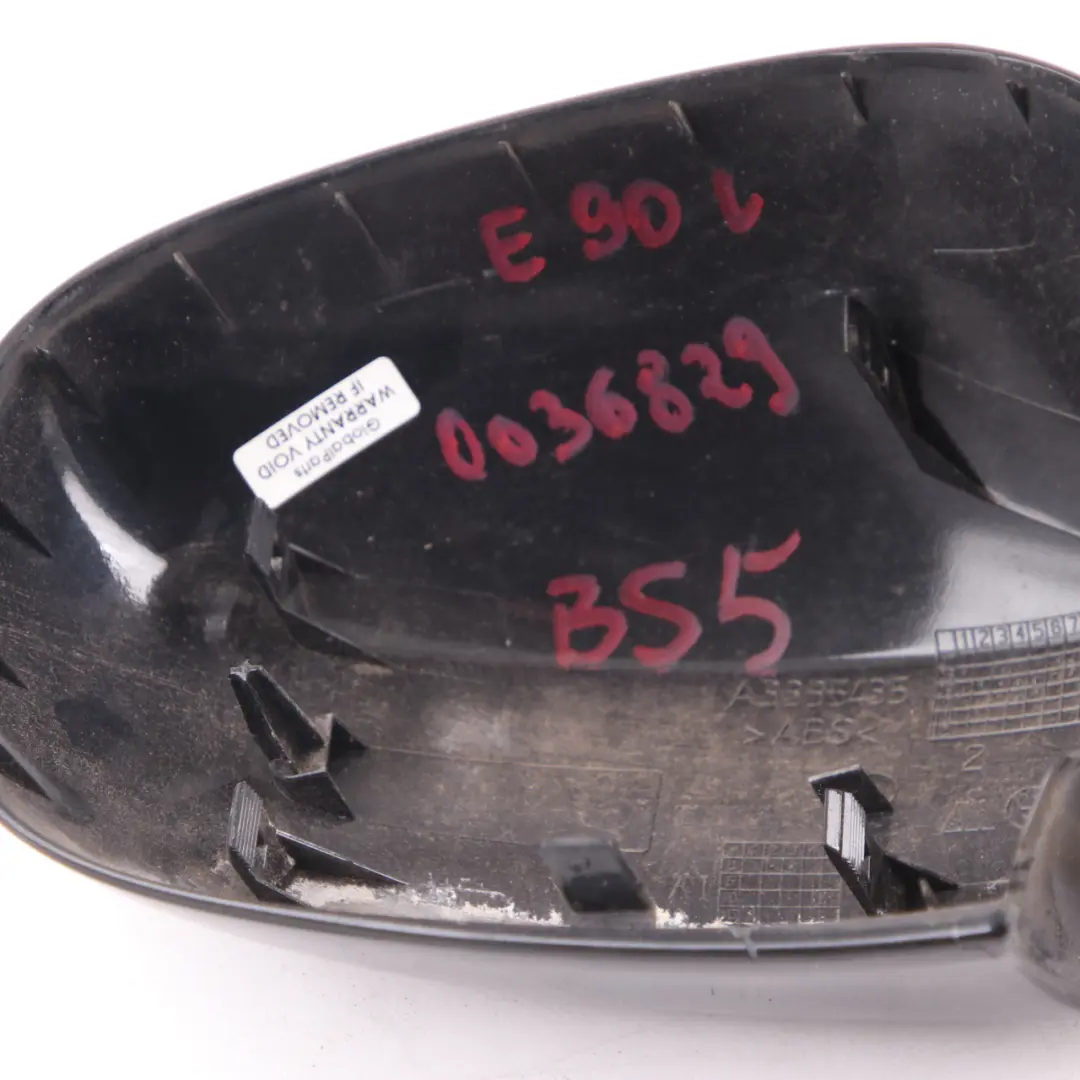 Wing Mirror Cover BMW E90 E91 LCI Cap Casing Left N/S Black Sapphire 475 to with Part number 0036829 Wing Mirror Cover BMW E90 E91 LCI Cap Casing Left N/S Black Sapphire 475 - SKU 0036829-BS5 - Part number 0036829