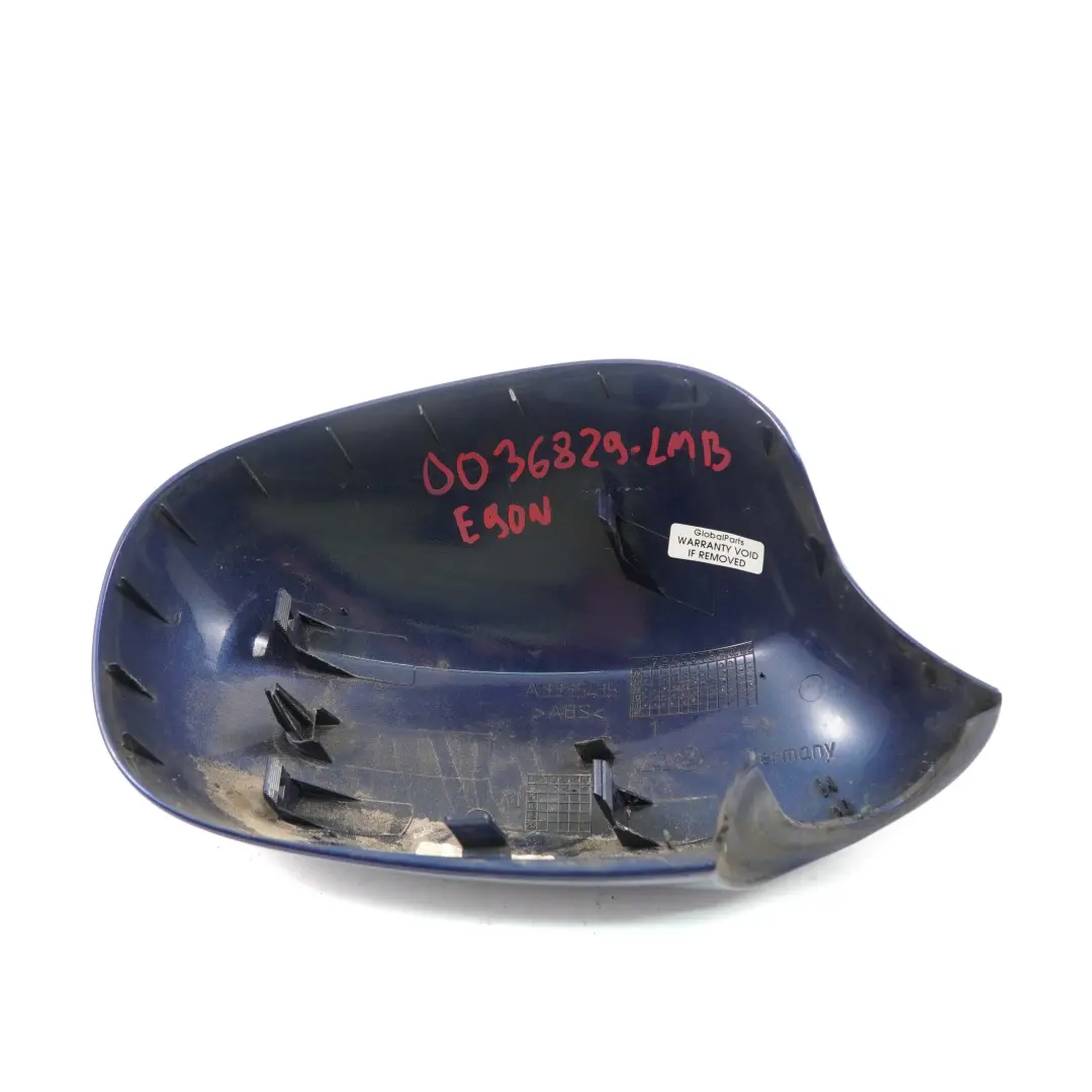 BMW E90 E91 LCI Tapa Izquierda Carcasa Espejo Retrovisor Le Mans Azul - 381 - SKU 0036829-LMB - Número de pieza 0036829