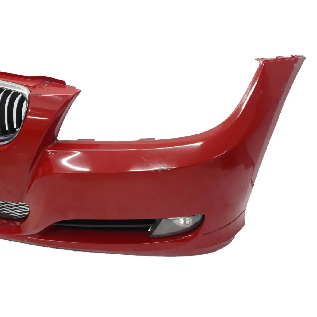 BMW 3 E90 E91 LCI Complete Front Bumper Trim Panel Karmesinrot Crimson Red A61 - SKU 0036837-KAR1 - Part number 0036837