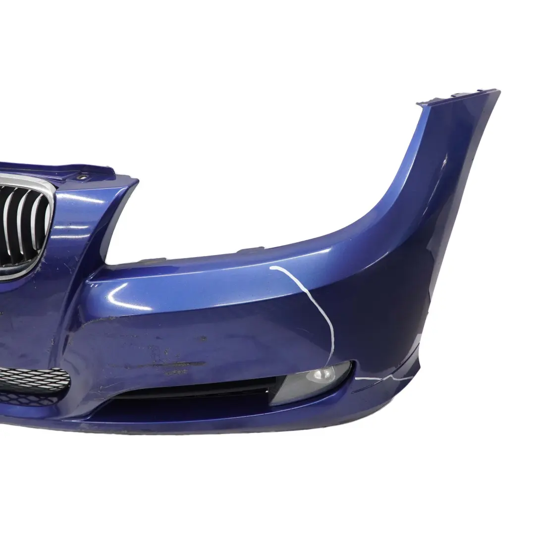 BMW 3 E90 E91 LCI Complete Front Bumper Trim Panel Montegoblau Blue - A51 - SKU 0036837-MTB - Part number 0036837