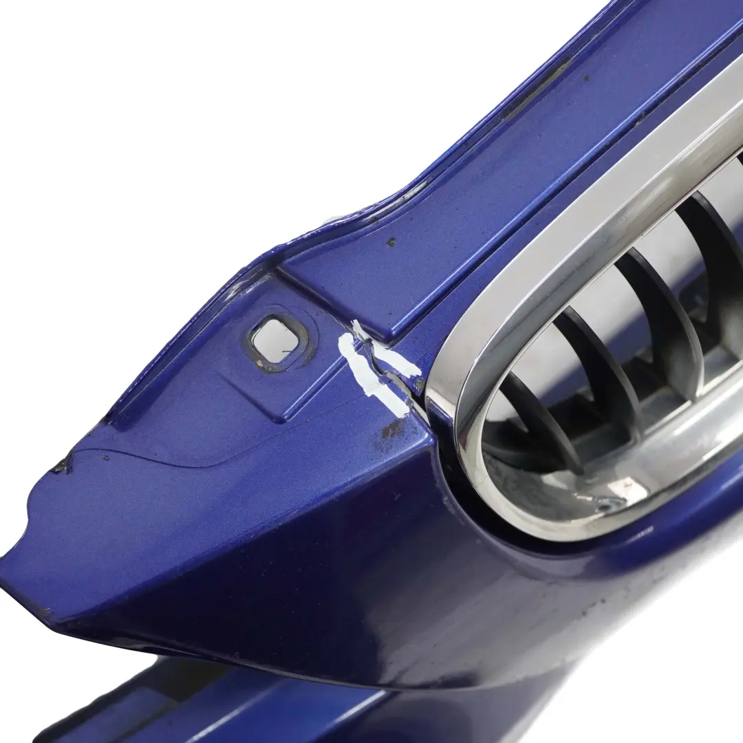 BMW 3 E90 E91 LCI Complete Front Bumper Trim Panel Montegoblau Blue - A51 - SKU 0036837-MTB - Part number 0036837
