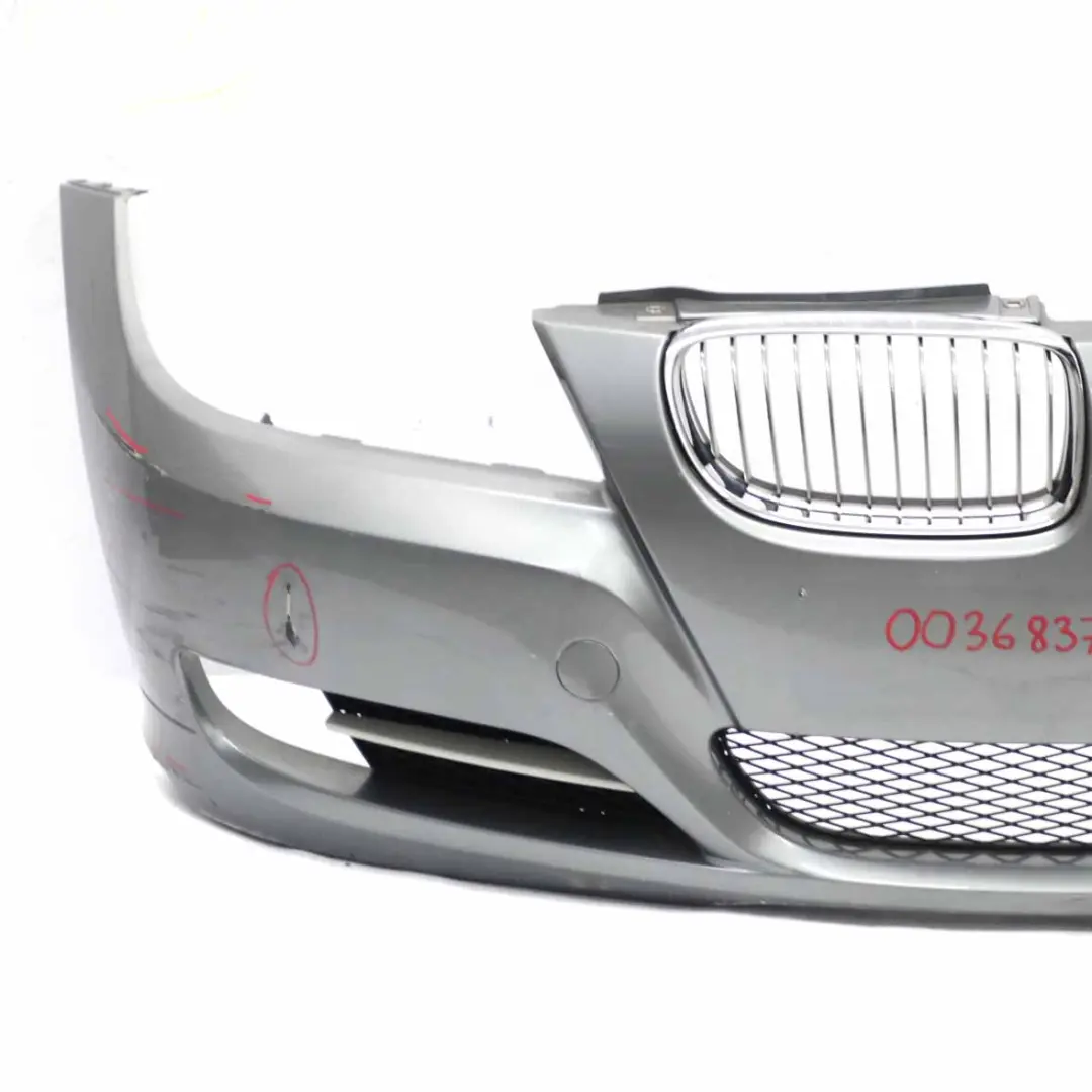 Front Bumper Trim Panel Complete Spacegrau Grey - A52 to BMW E90 E91 LCI with Part number 0036837 BMW E90 E91 LCI Front Bumper Trim Panel Complete Spacegrau Grey - A52 - SKU 0036837-SCG1 - Part number 0036837