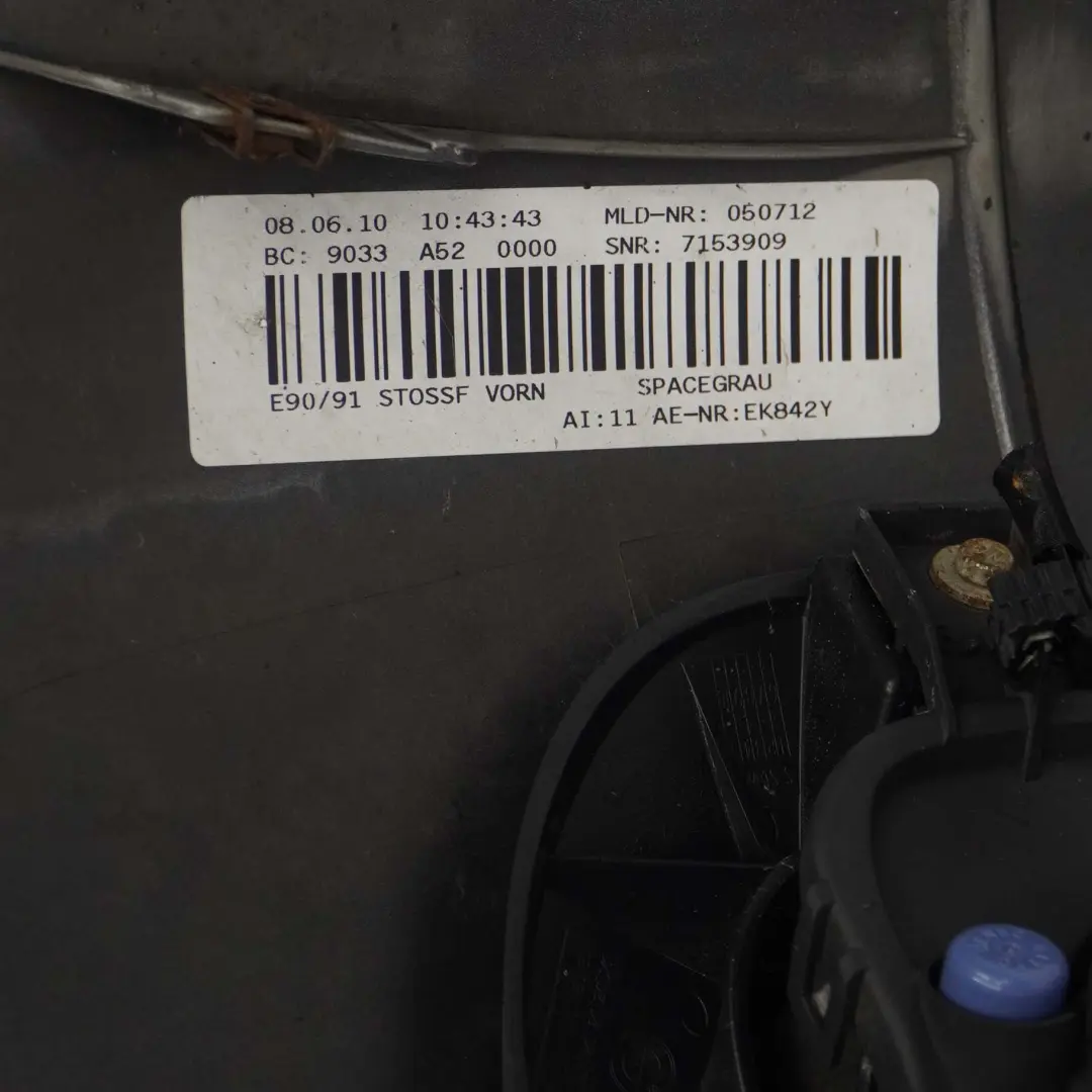 Zderzak Przedni Przód Spacegrau A52 do BMW 3 E90 LCI o numerze 0036837 BMW 3 E90 LCI Zderzak Przedni Przód Spacegrau A52 - SKU 0036837-SCG - Numer Części 0036837