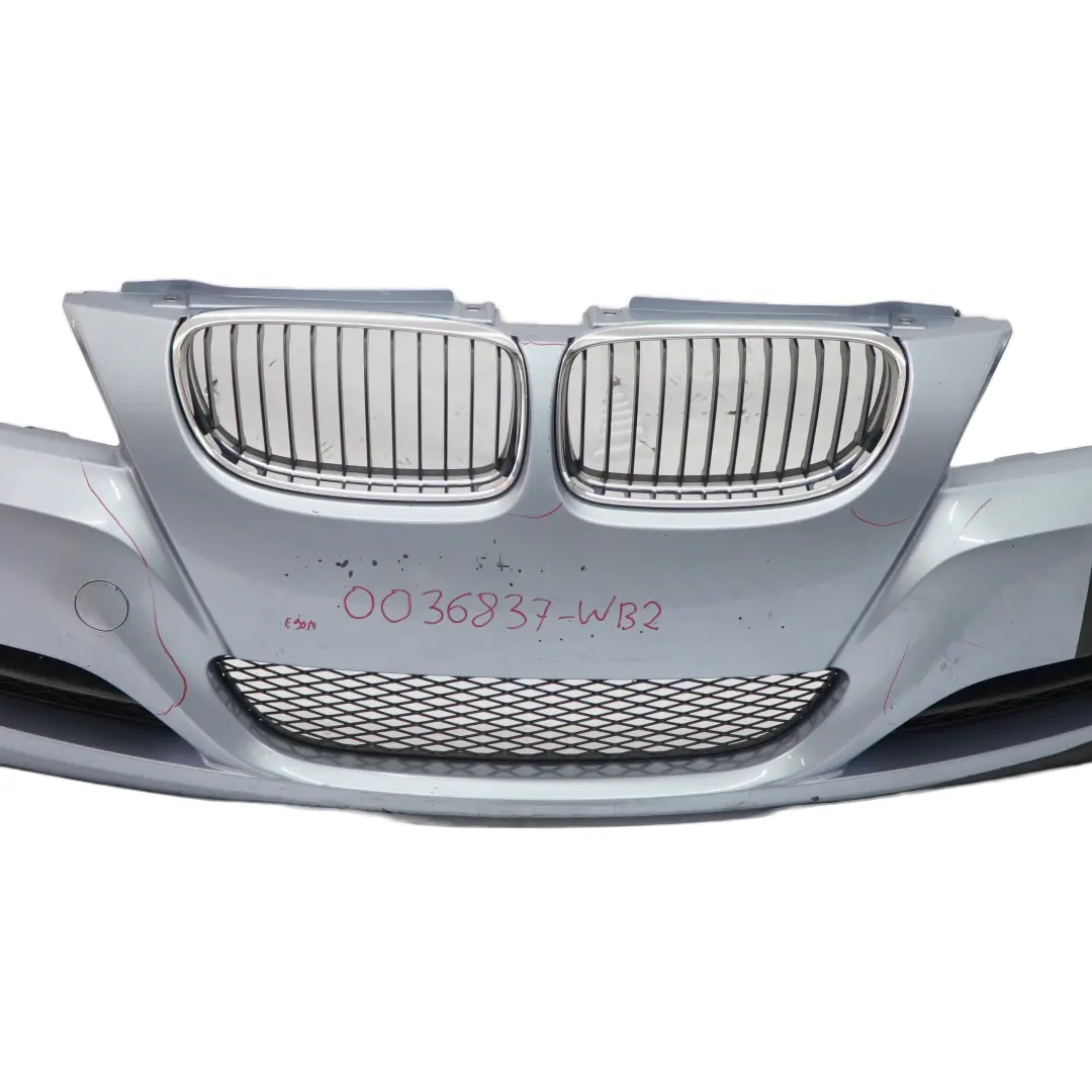 BMW 3 E90 E91 LCI Front Bumper Trim Panel Complete Bluewater Metallic - 896 - SKU 0036837-WB2 - Part number 0036837