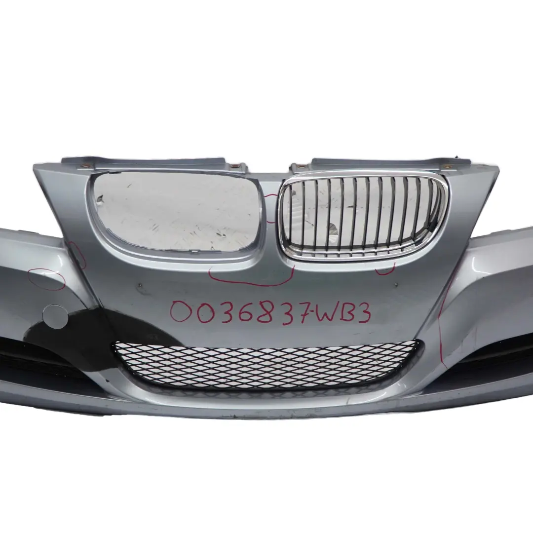 Bumper Front Trim Panel Complete Bluewater Blue Metallic - 896 to BMW E90 E91 LCI with Part number 0036837 BMW E90 E91 LCI Bumper Front Trim Panel Complete Bluewater Blue Metallic - 896 - SKU 0036837-WB3 - Part number 0036837