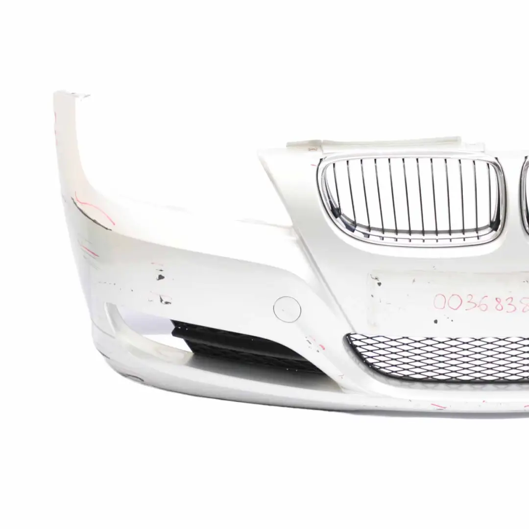 Front Bumper Trim Panel Complete Titan Silver Metallic - 354 to BMW E90 E91 LCI with Part number 0036838 BMW E90 E91 LCI Front Bumper Trim Panel Complete Titan Silver Metallic - 354 - SKU 0036838-TS - Part number 0036838
