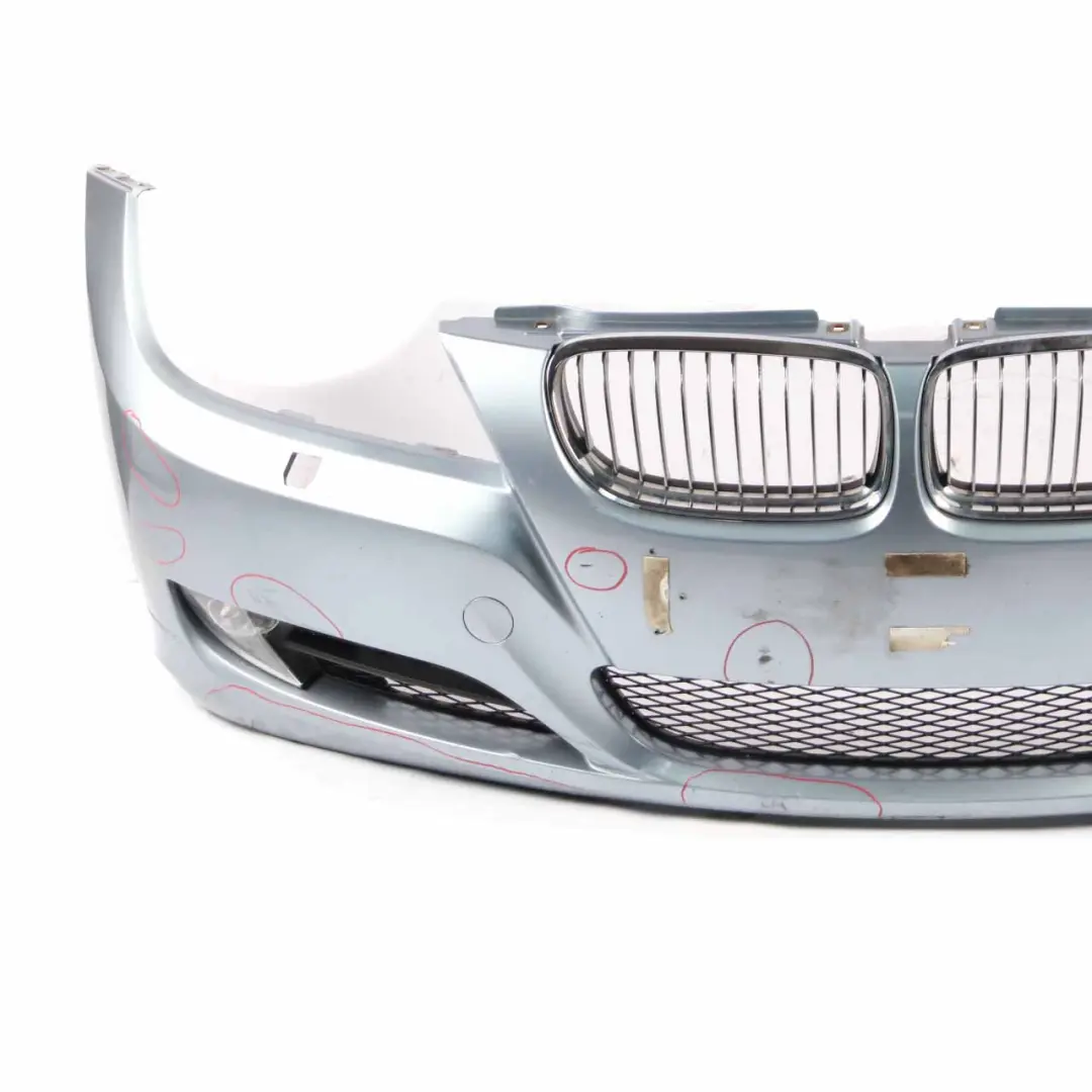 Front Bumper Trim Panel Complete Bluewater Metallic - 896 to BMW E90 LCI with Part number 0036839 BMW E90 LCI Front Bumper Trim Panel Complete Bluewater Metallic - 896 - SKU 0036839-WB - Part number 0036839