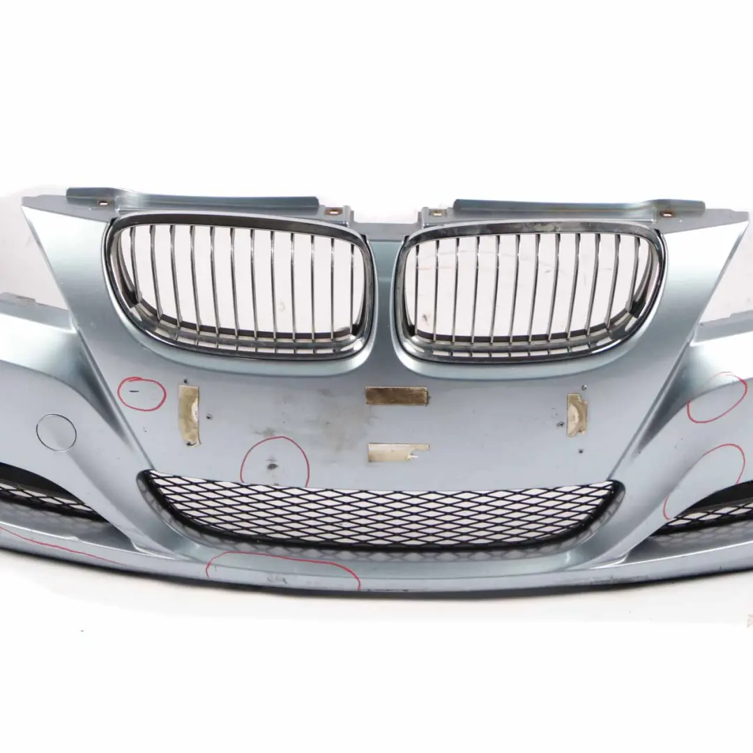 Front Bumper Trim Panel Complete Bluewater Metallic - 896 to BMW E90 LCI with Part number 0036839 BMW E90 LCI Front Bumper Trim Panel Complete Bluewater Metallic - 896 - SKU 0036839-WB - Part number 0036839