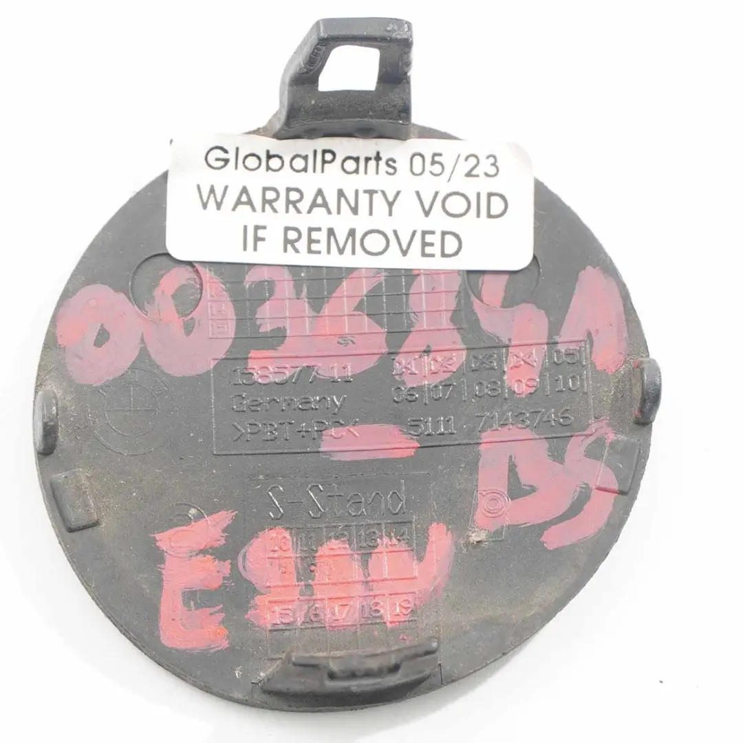 Stoßfänger klappe BMW E90 LCI Vorderseite Abschleppöse Haken abdeckung Schwarz für mit Teilenummer 0036841 Stoßfänger klappe BMW E90 LCI Vorderseite Abschleppöse Haken abdeckung Schwarz - SKU 0036841-BS - Teilenummer 0036841