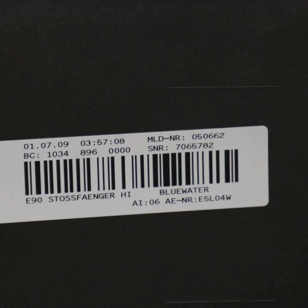 Zderzak Tylny Bluewater - 896 do BMW E90 LCI o numerze 0036874 BMW E90 LCI Zderzak Tylny Bluewater - 896 - SKU 0036874-WB1 - Numer Części 0036874