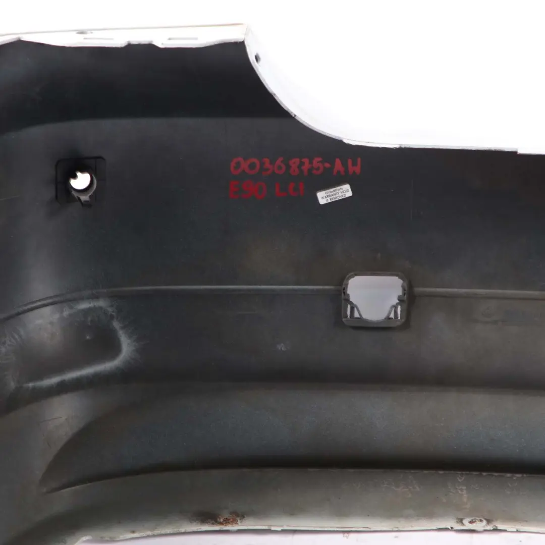 Bumper Rear Trim Panel PDC Alpinweiss 3 White - 300 to BMW E90 LCI with Part number 0036875 BMW E90 LCI Bumper Rear Trim Panel PDC Alpinweiss 3 White - 300 - SKU 0036875-AW - Part number 0036875