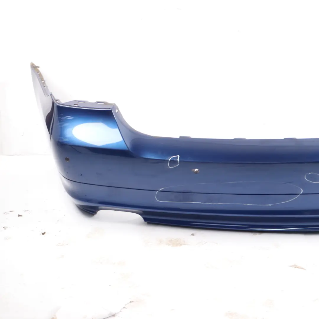 Bumper Trim Panel PDC Montegoblau Montego Blue Metallic - A51 to BMW E90 LCI Rear with Part number 0036875 BMW E90 LCI Rear Bumper Trim Panel PDC Montegoblau Montego Blue Metallic - A51 - SKU 0036875-MTB - Part number 0036875