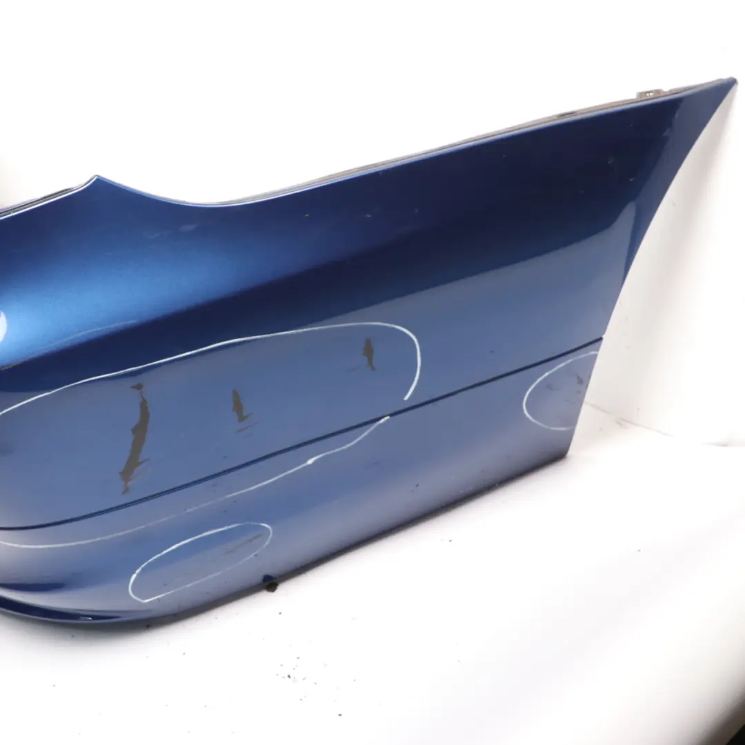 Bumper Trim Panel PDC Montegoblau Montego Blue Metallic - A51 to BMW E90 LCI Rear with Part number 0036875 BMW E90 LCI Rear Bumper Trim Panel PDC Montegoblau Montego Blue Metallic - A51 - SKU 0036875-MTB - Part number 0036875