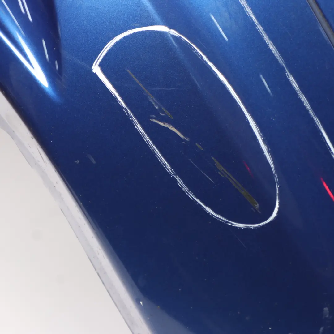 BMW E90 LCI Rear Bumper Trim Panel PDC Montegoblau Montego Blue Metallic - A51 - SKU 0036875-MTB - Part number 0036875