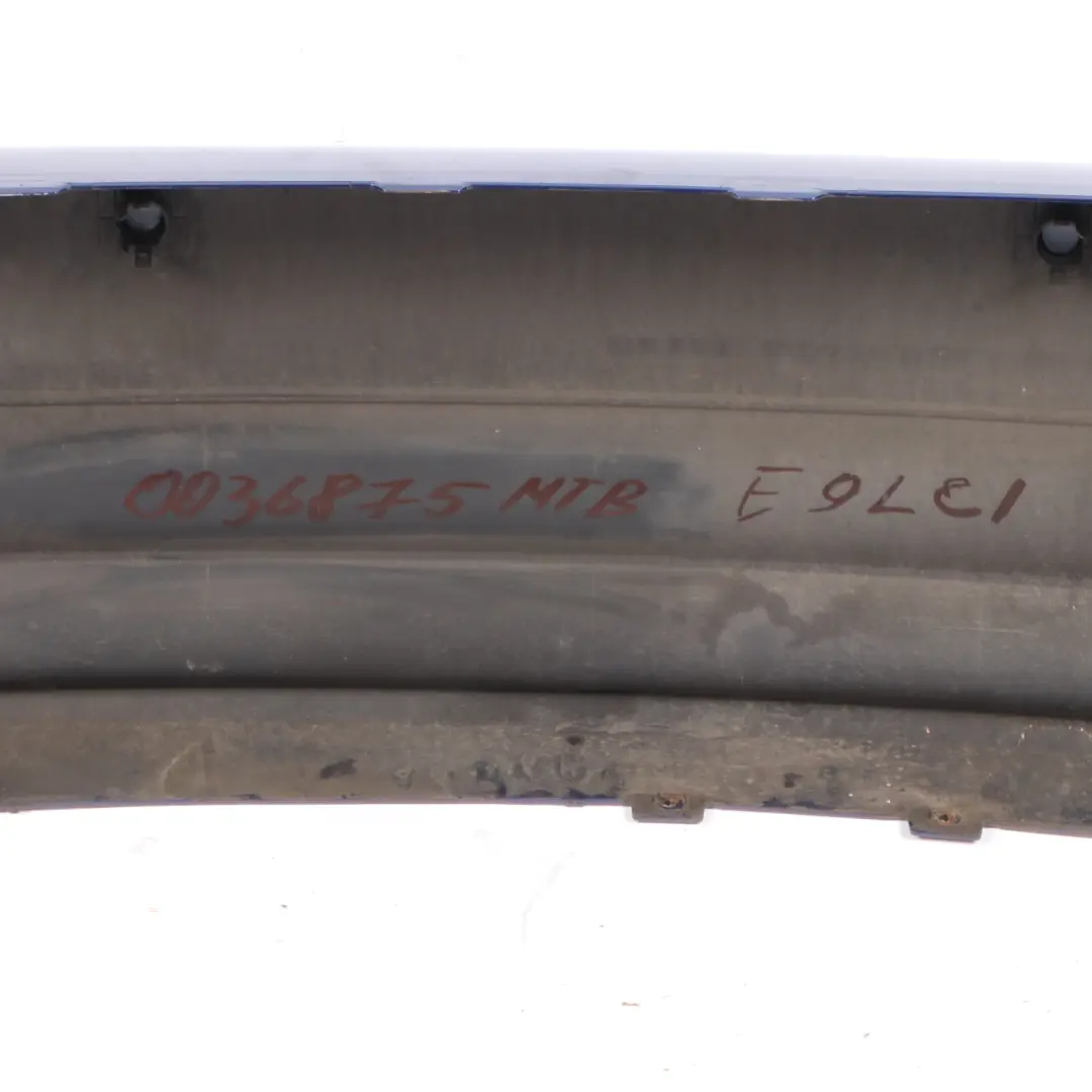 BMW E90 LCI Rear Bumper Trim Panel PDC Montegoblau Montego Blue Metallic - A51 - SKU 0036875-MTB - Part number 0036875