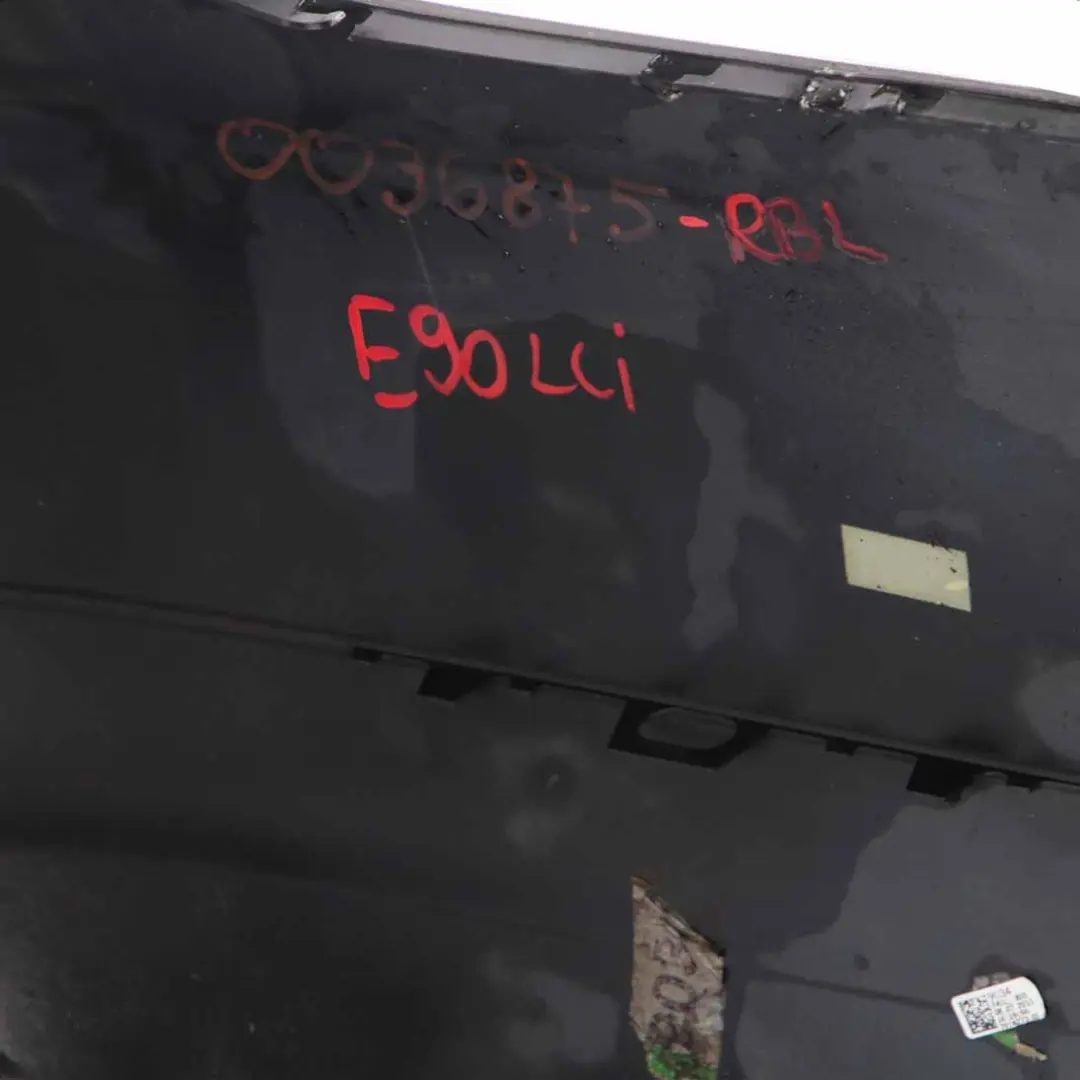 Bumper Trim Panel PDC Ruby Black Metallic - S23 / X03 to BMW E90 LCI Rear with Part number 0036875 BMW E90 LCI Rear Bumper Trim Panel PDC Ruby Black Metallic - S23 / X03 - SKU 0036875-RUB - Part number 0036875