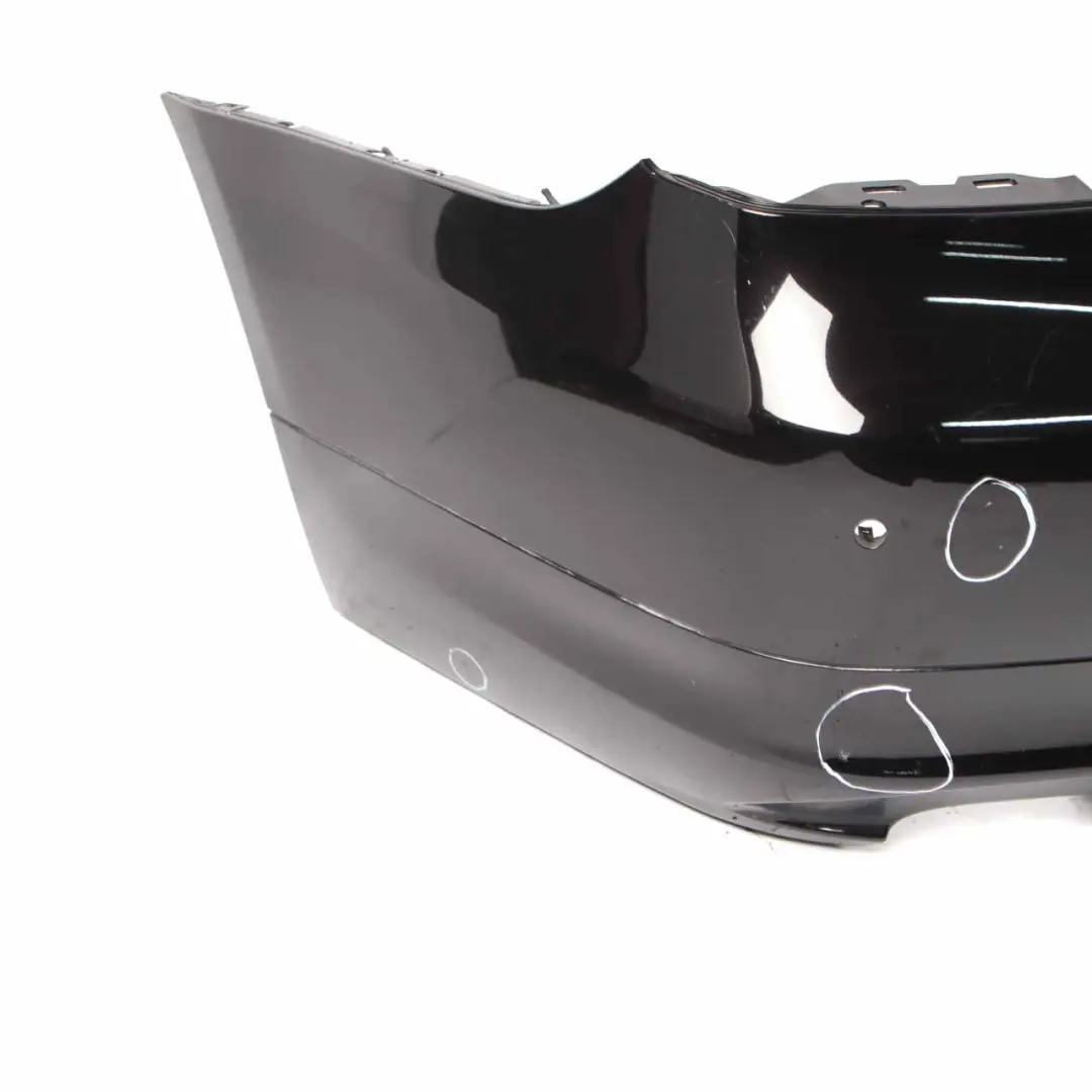 BMW E90 LCI Rear Bumper Trim Panel PDC Ruby Black Metallic - S23 / X03 - SKU 0036875-RUB - Part number 0036875