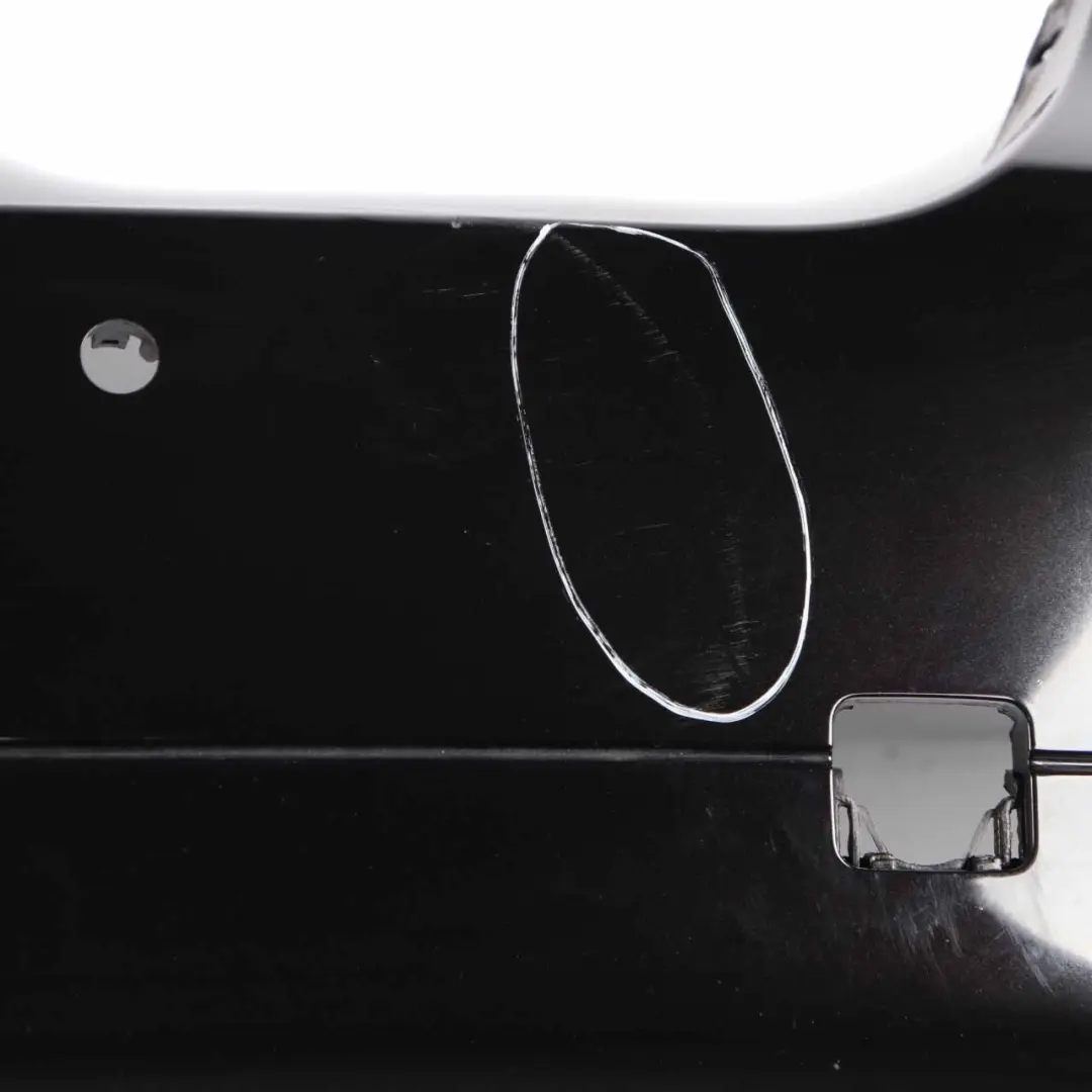 BMW E90 LCI Rear Bumper Trim Panel PDC Ruby Black Metallic - S23 / X03 - SKU 0036875-RUB - Part number 0036875