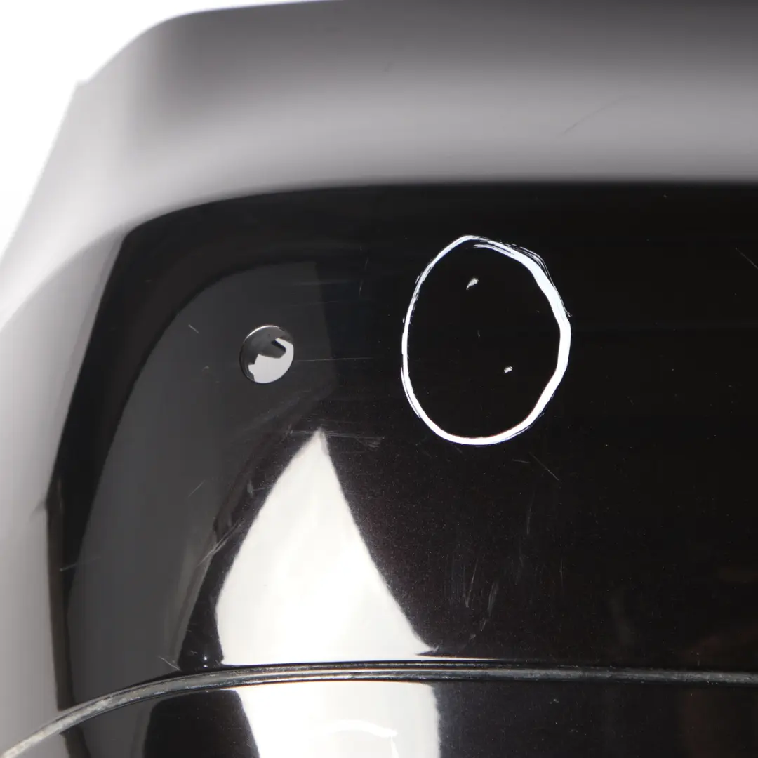 Bumper Trim Panel PDC Ruby Black Metallic - S23 / X03 to BMW E90 LCI Rear with Part number 0036875 BMW E90 LCI Rear Bumper Trim Panel PDC Ruby Black Metallic - S23 / X03 - SKU 0036875-RUB - Part number 0036875